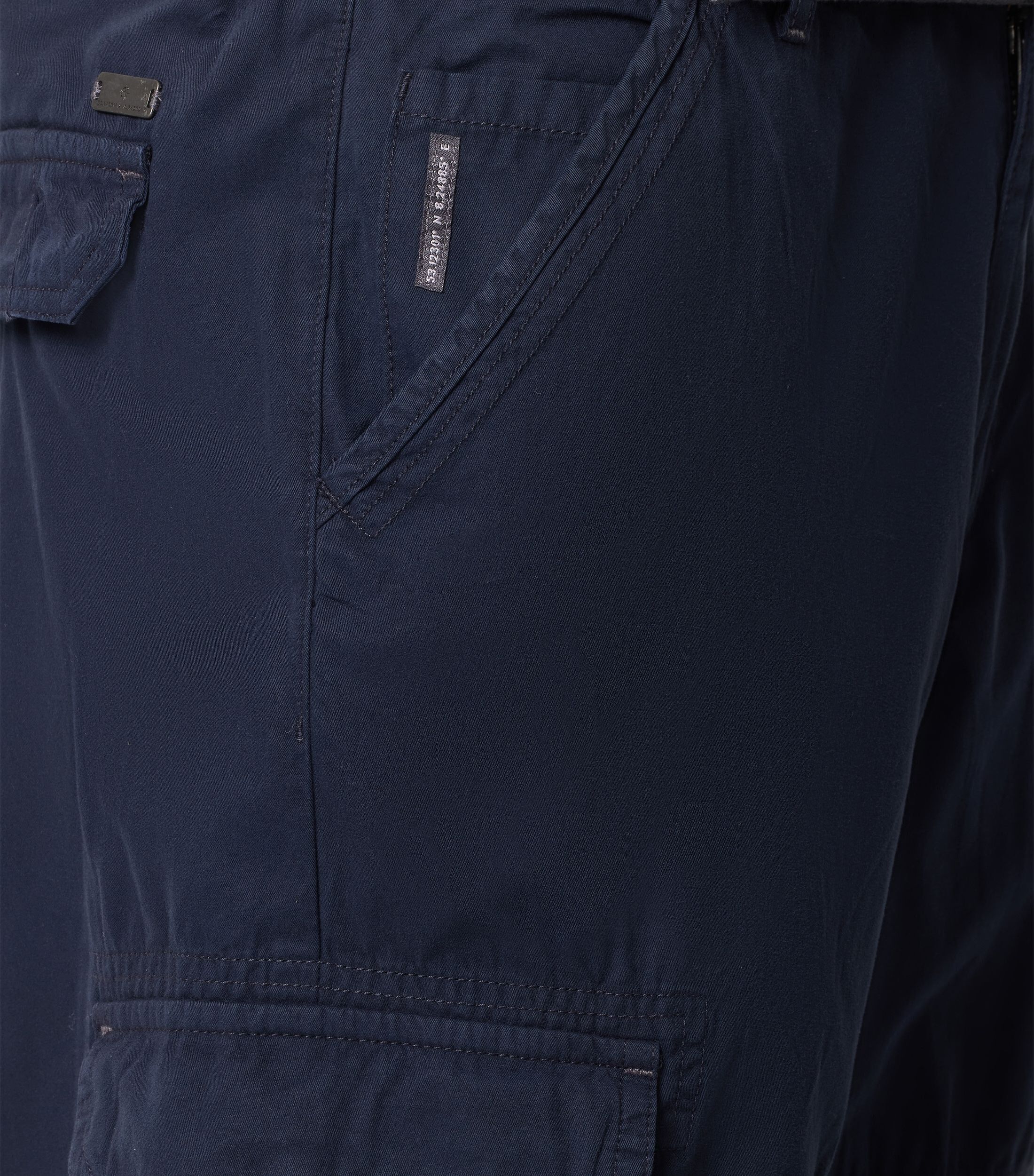 CASA MODA driekwart bermuda BEN, heren cargo bermuda over de knie, blauw