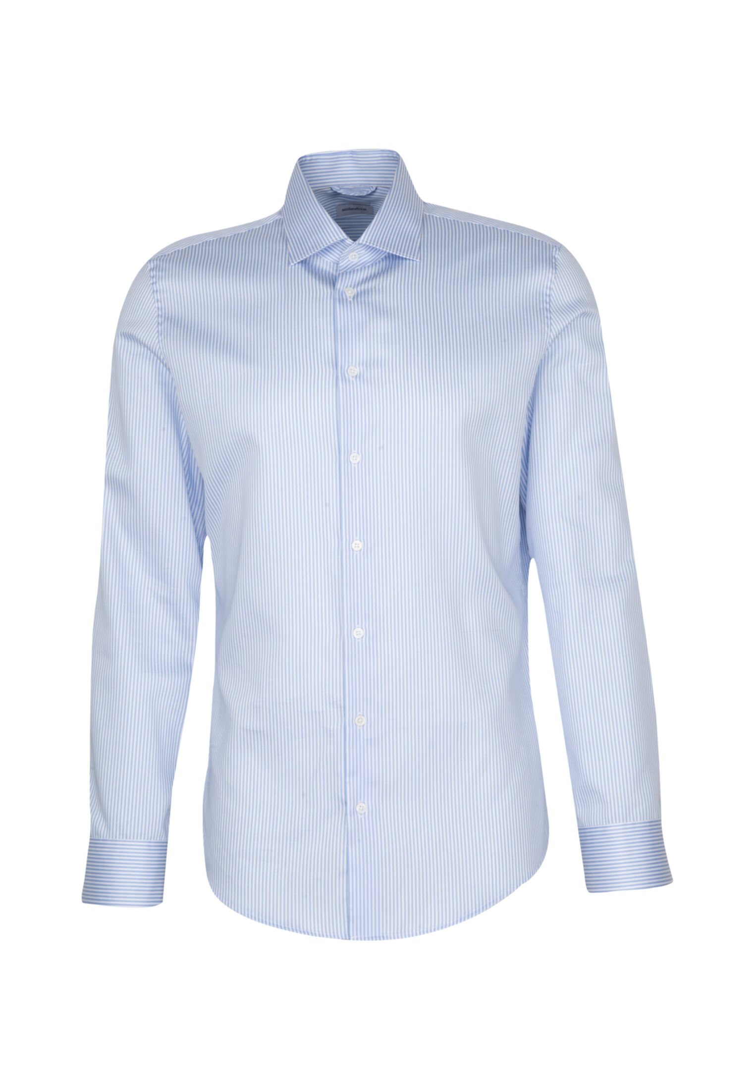 Seidensticker shaped fit overhemd, popeline, blauw gestreept