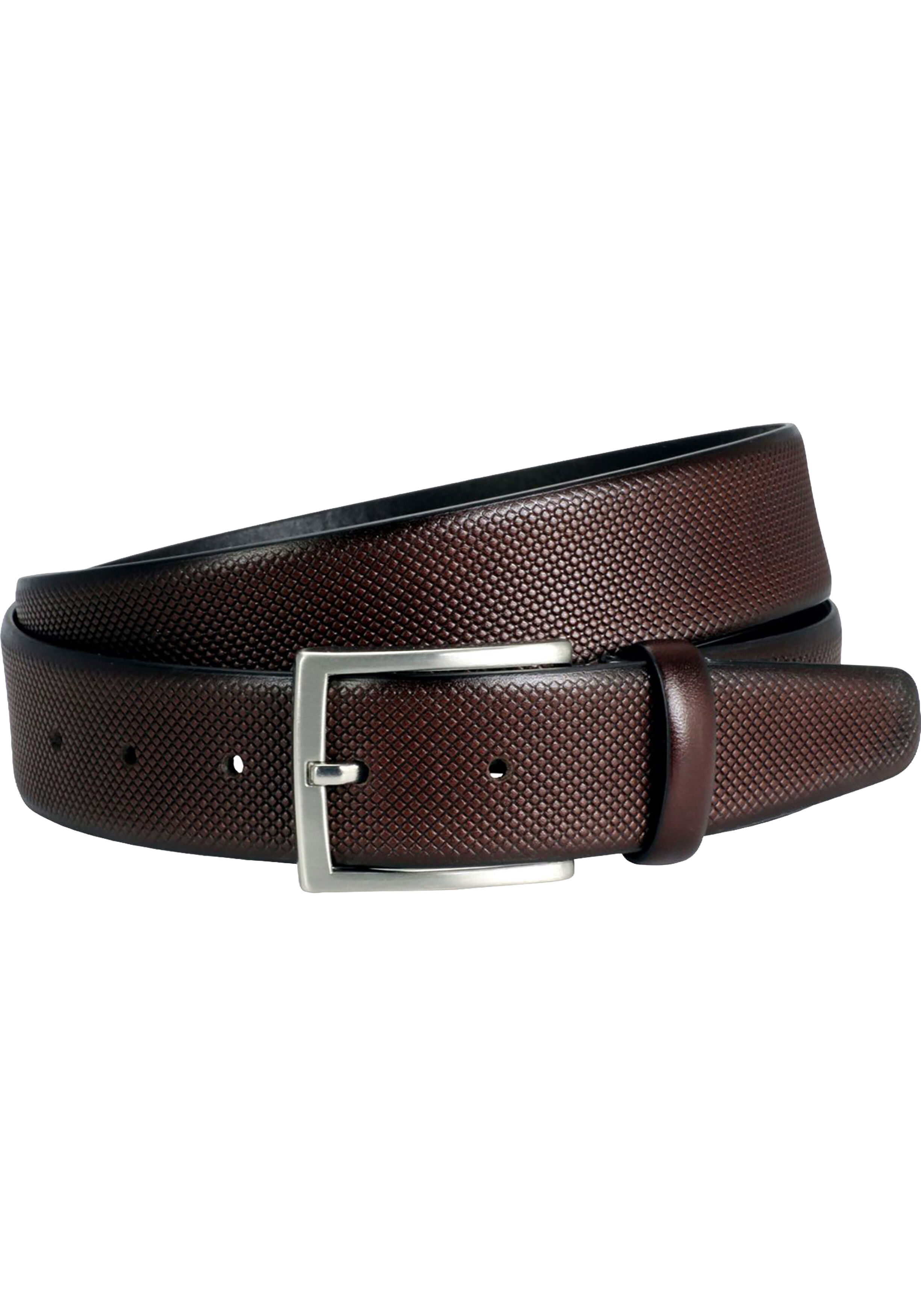 LINDENMANN leren heren riem, bruin