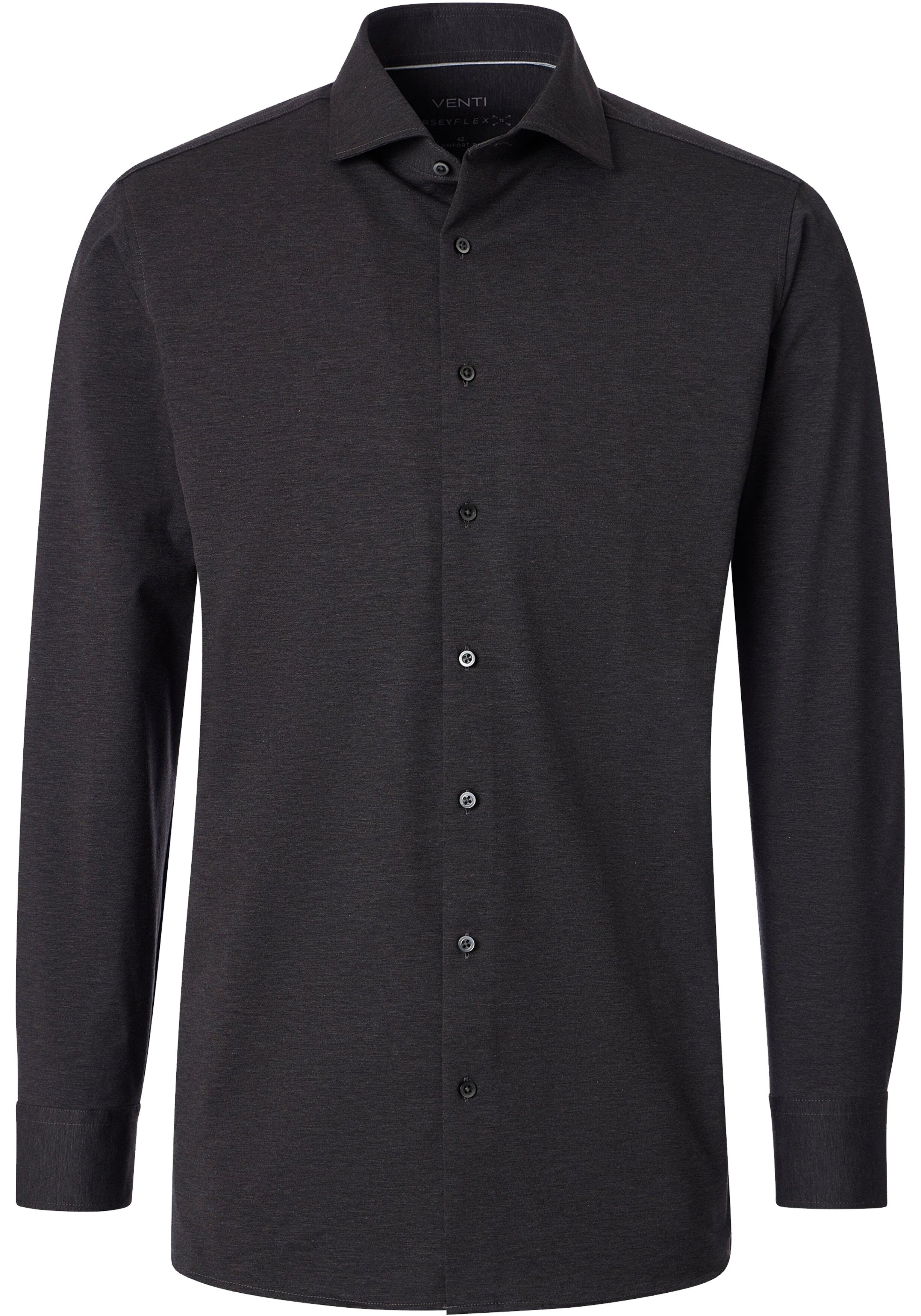 VENTI CASA MODA comfort fit overhemd, jersey, antraciet grijs