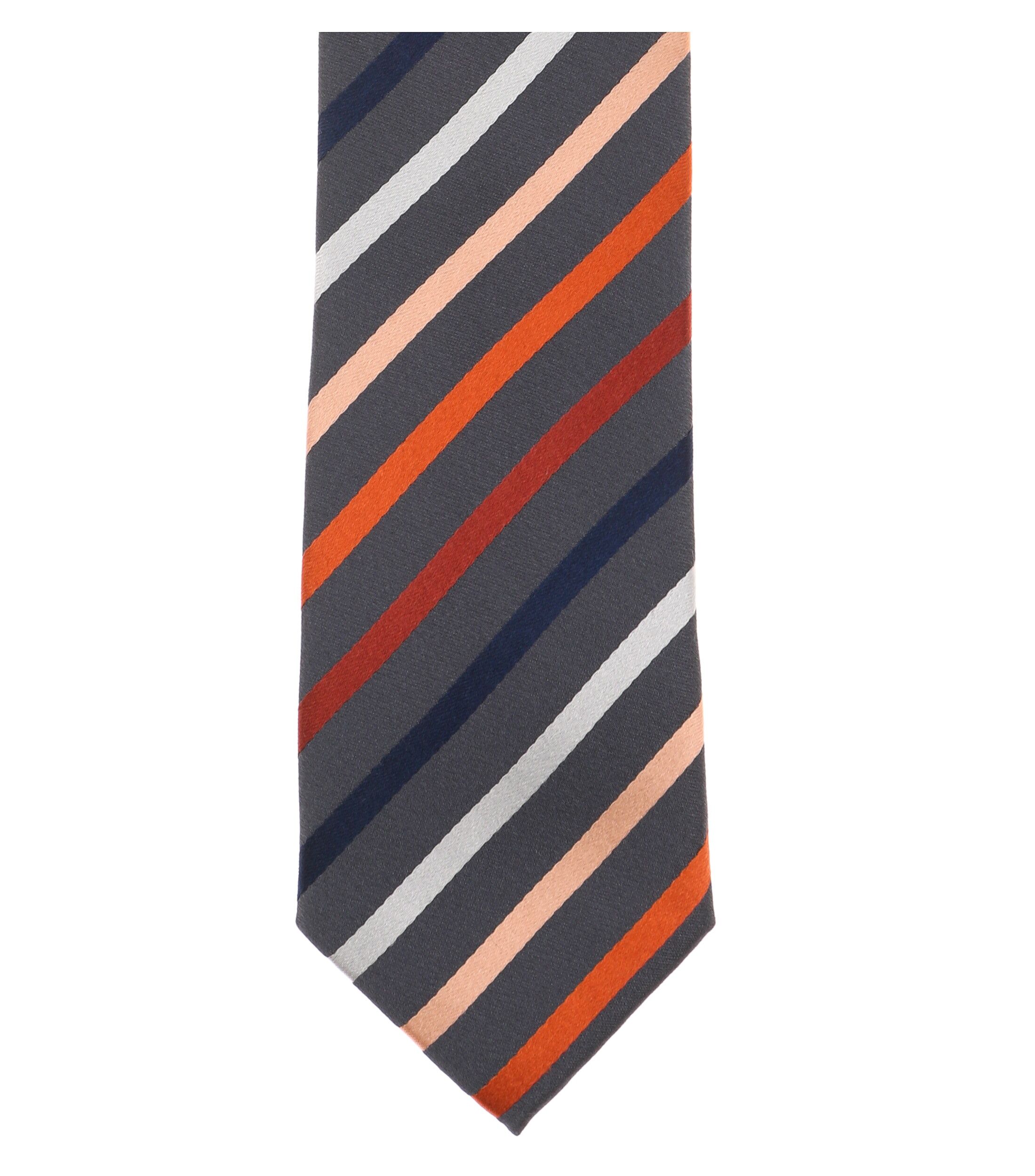 VENTI stropdas, oranje met blauw en wit gestreept