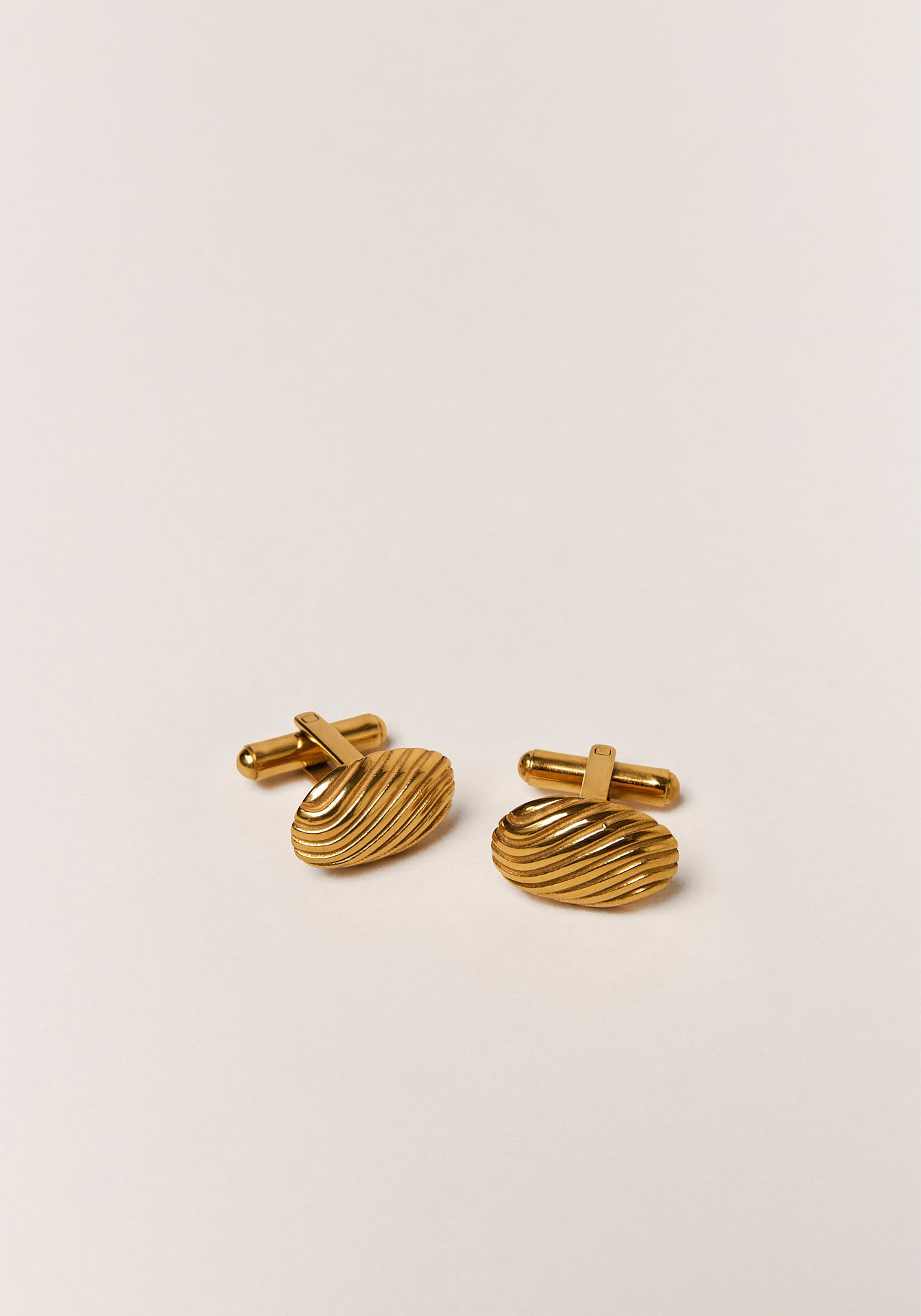 Vander Amsterdam manchetknoop Amalia, RVS, goud