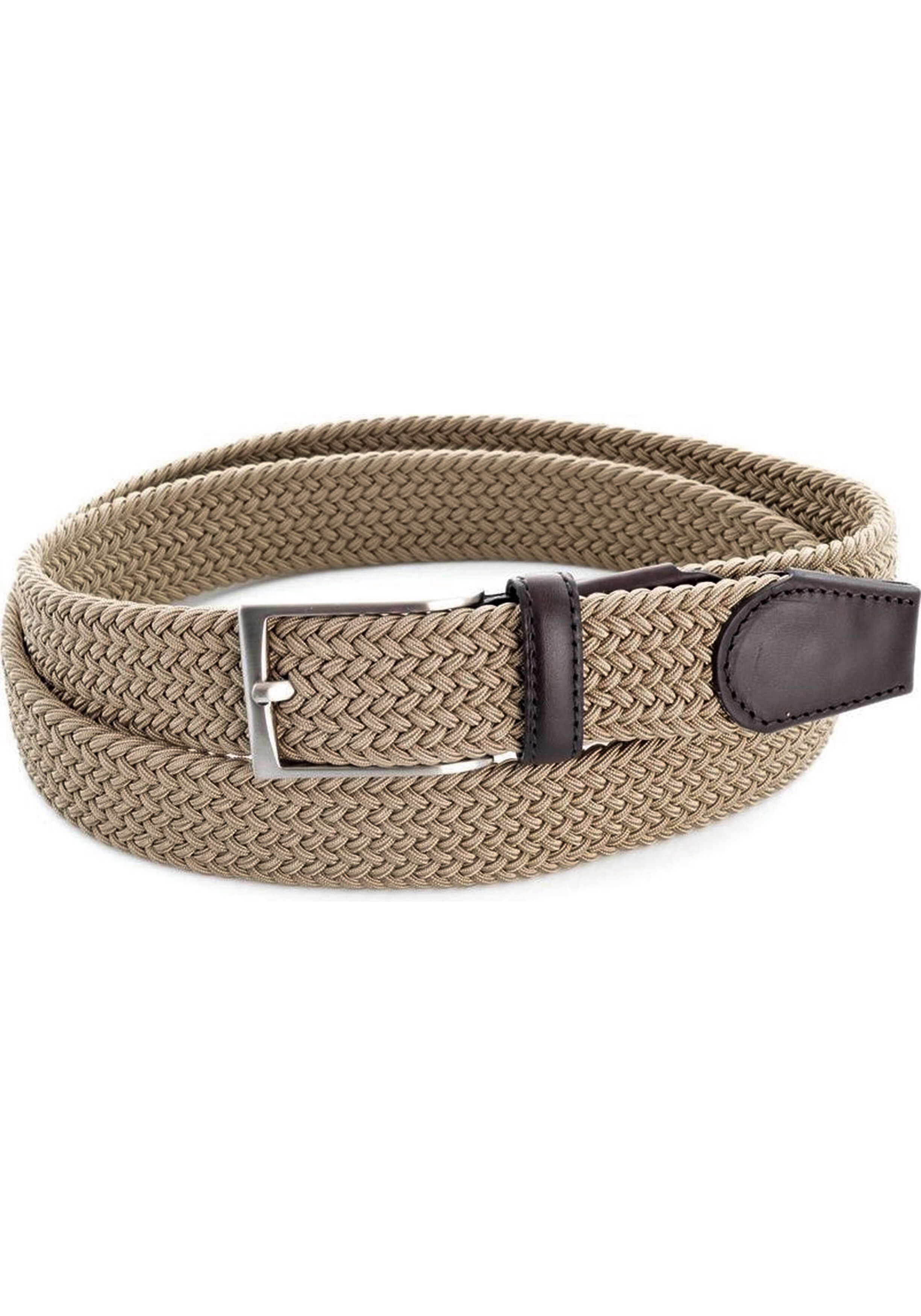 LINDENMANN elastische heren riem, beige