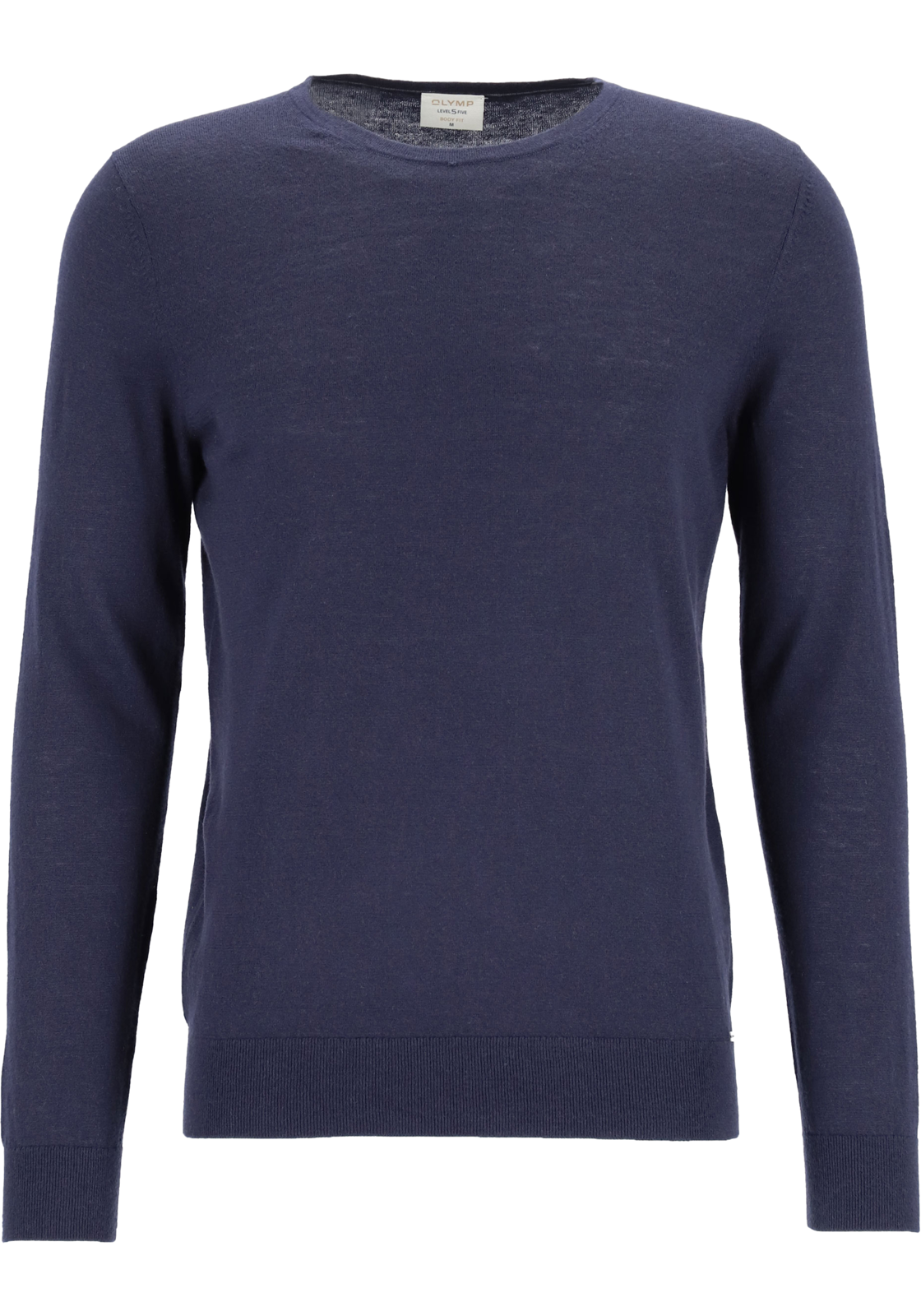 1-4046346773723-olymp-OLYMP-TR-blauw-01511118-4-fotos_HR OLYMP Level 5 body fit trui wol met zijde, O-hals, marine blauw