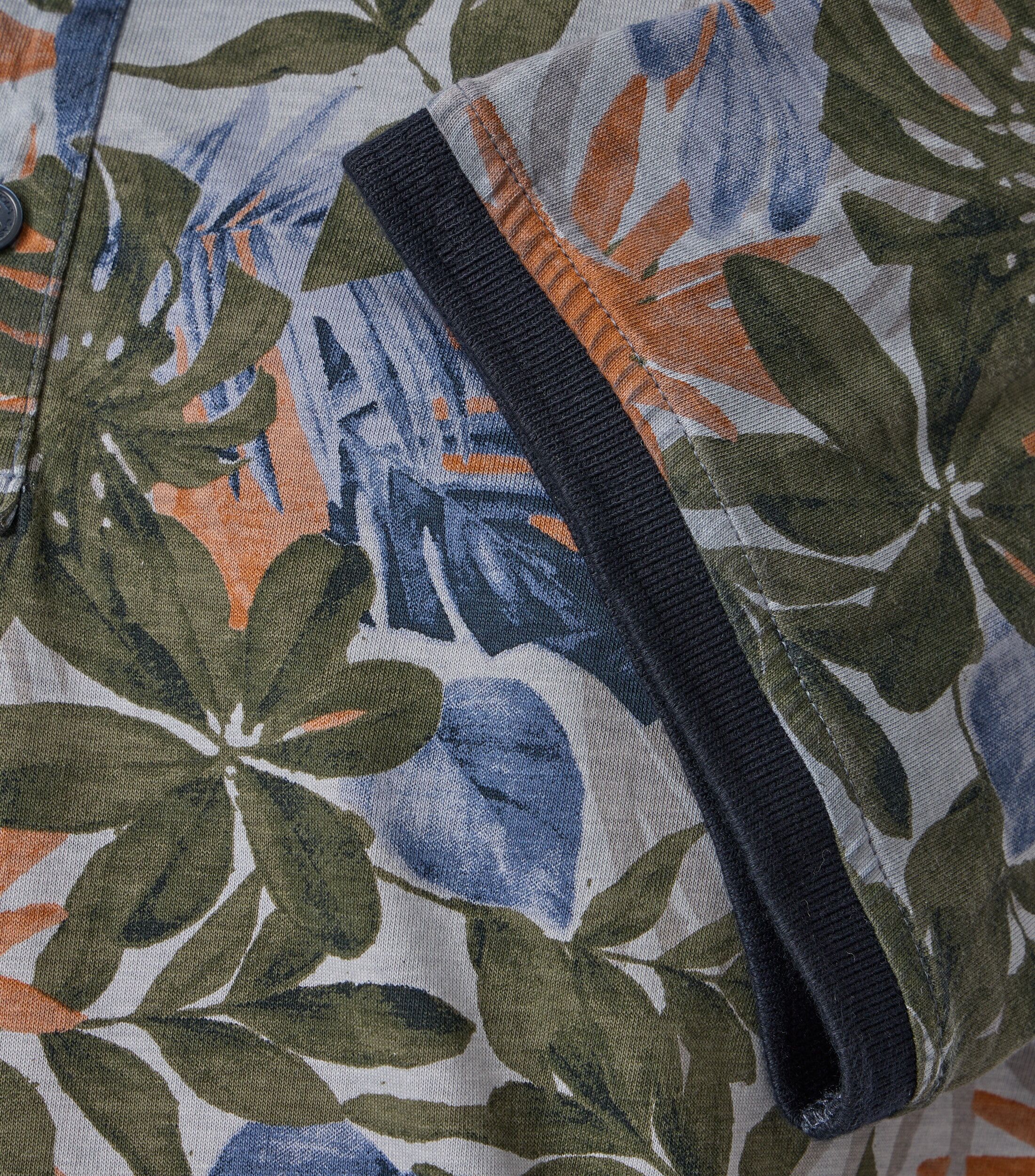 CASA MODA comfort fit heren polo, blauw dessin