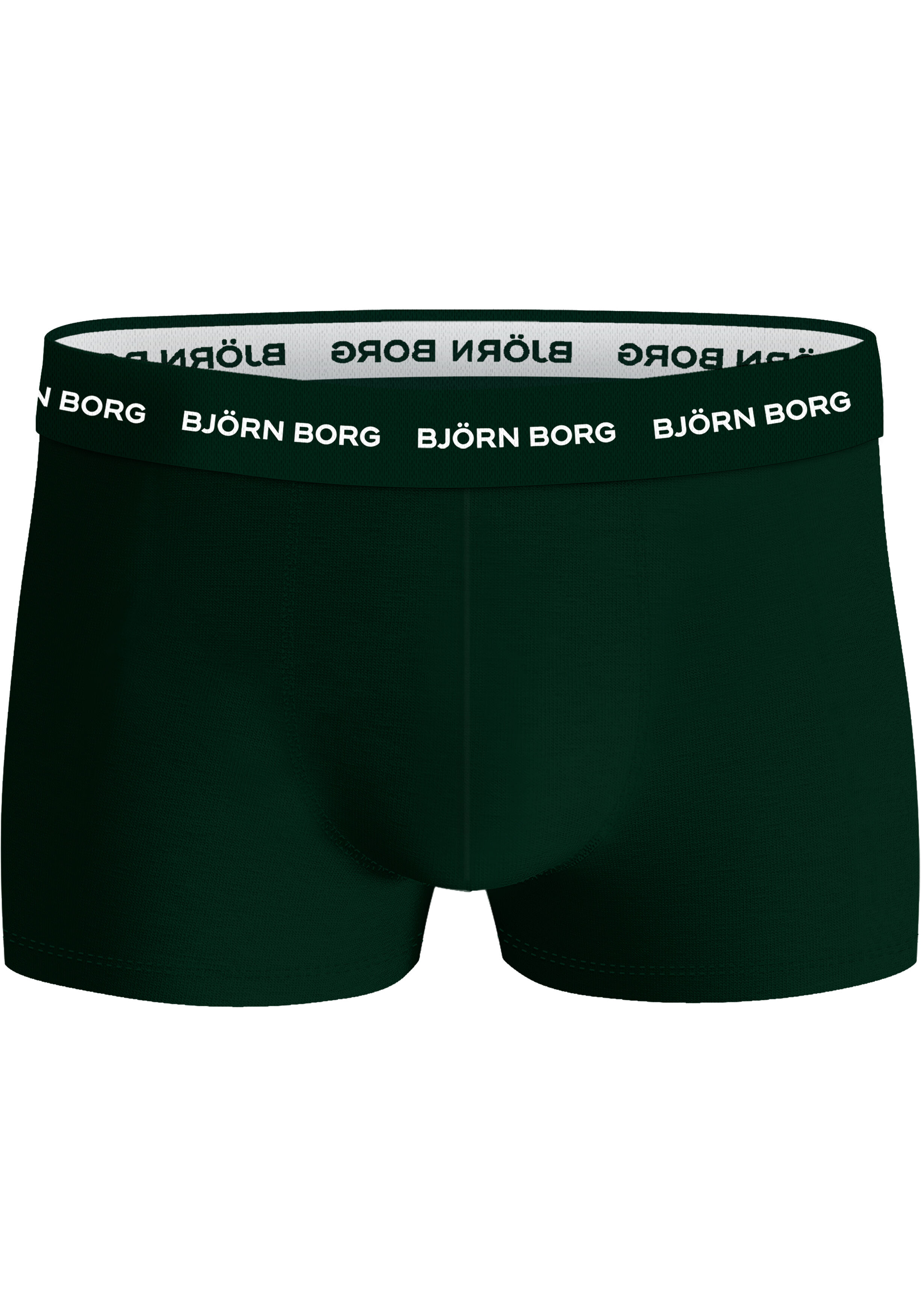 Bjorn Borg Cotton Stretch trunks, heren boxers korte pijp (3-pack), zwart, zwart , groen print