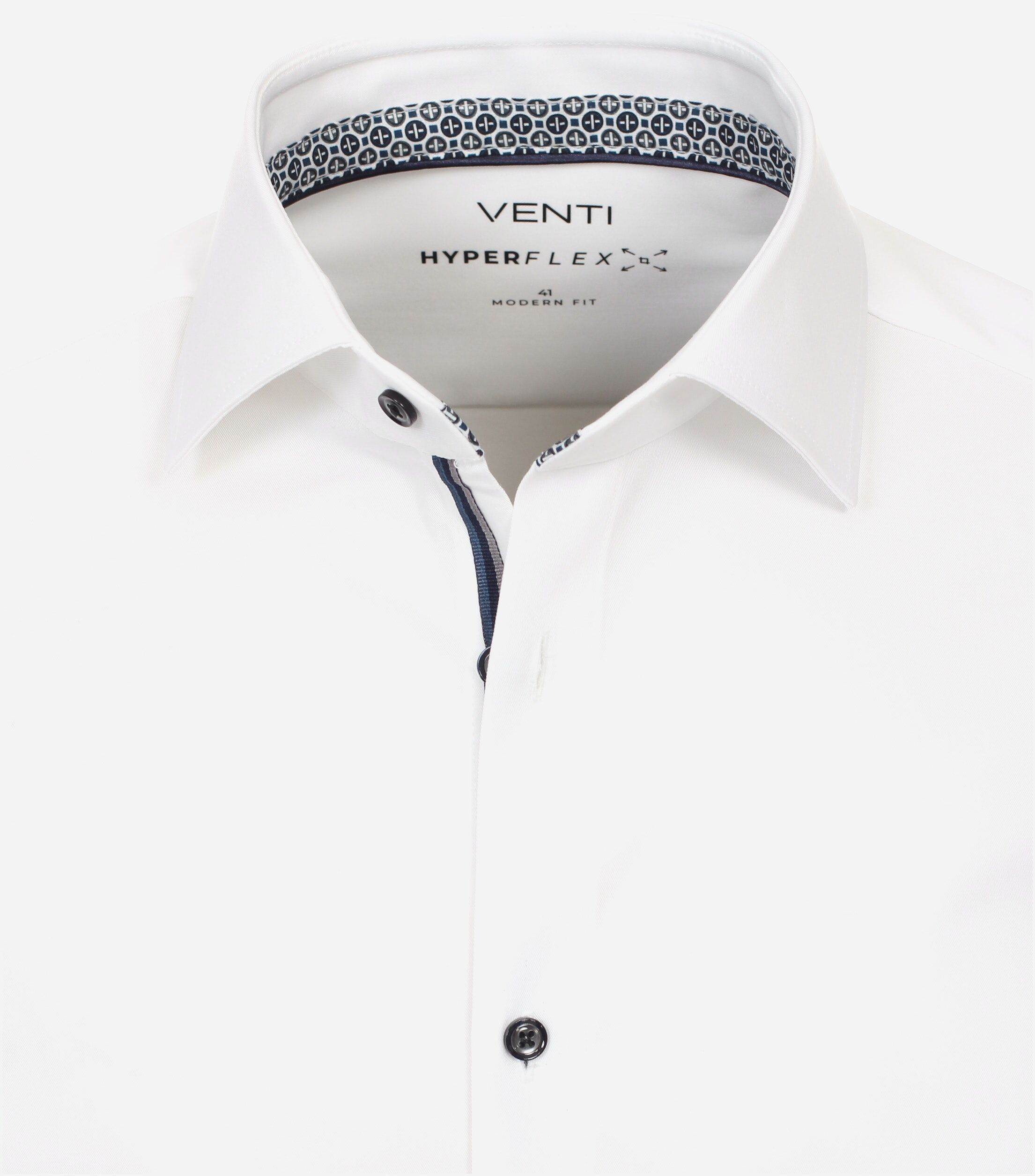 VENTI modern fit overhemd, mouwlengte 72 cm, twill, wit