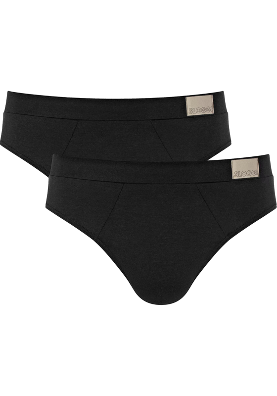 Sloggi Men GO Natural Brief, heren slip met smalle zijkanten (2-pack), zwart Sloggi Men GO Natural Brief, heren slip met smalle zijkanten (2-pack), zwart