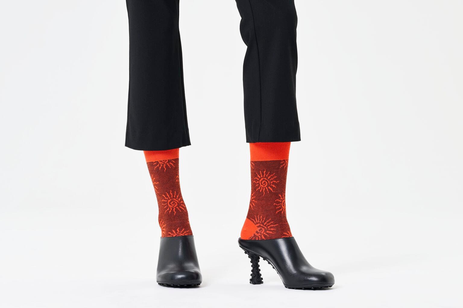 Happy Socks Sun Jacquard Sock, unisex sokken, oranje