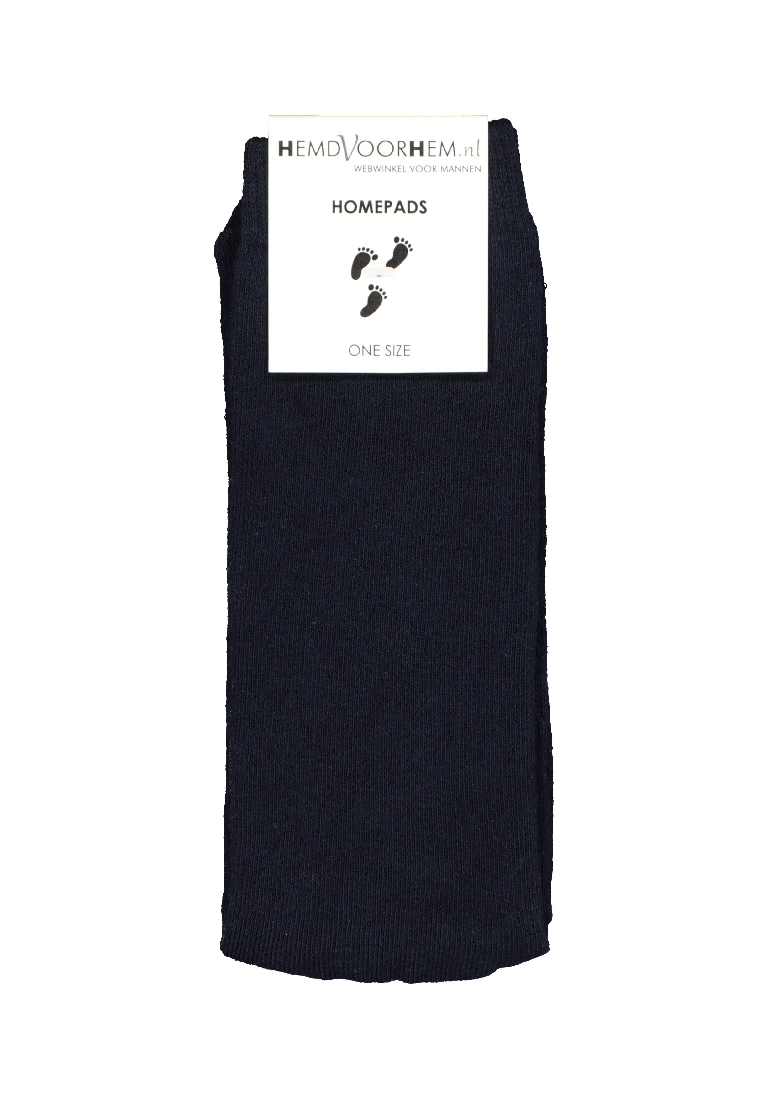 Homepads herensokken, zwart (blauwe noppen)   