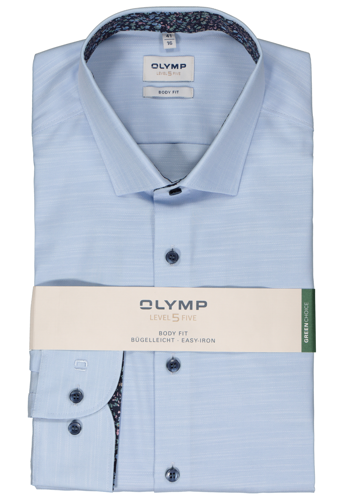 2-4066425579121_olymp-overhemd_HR OLYMP Level 5 body fit overhemd, structuur, lichtblauw