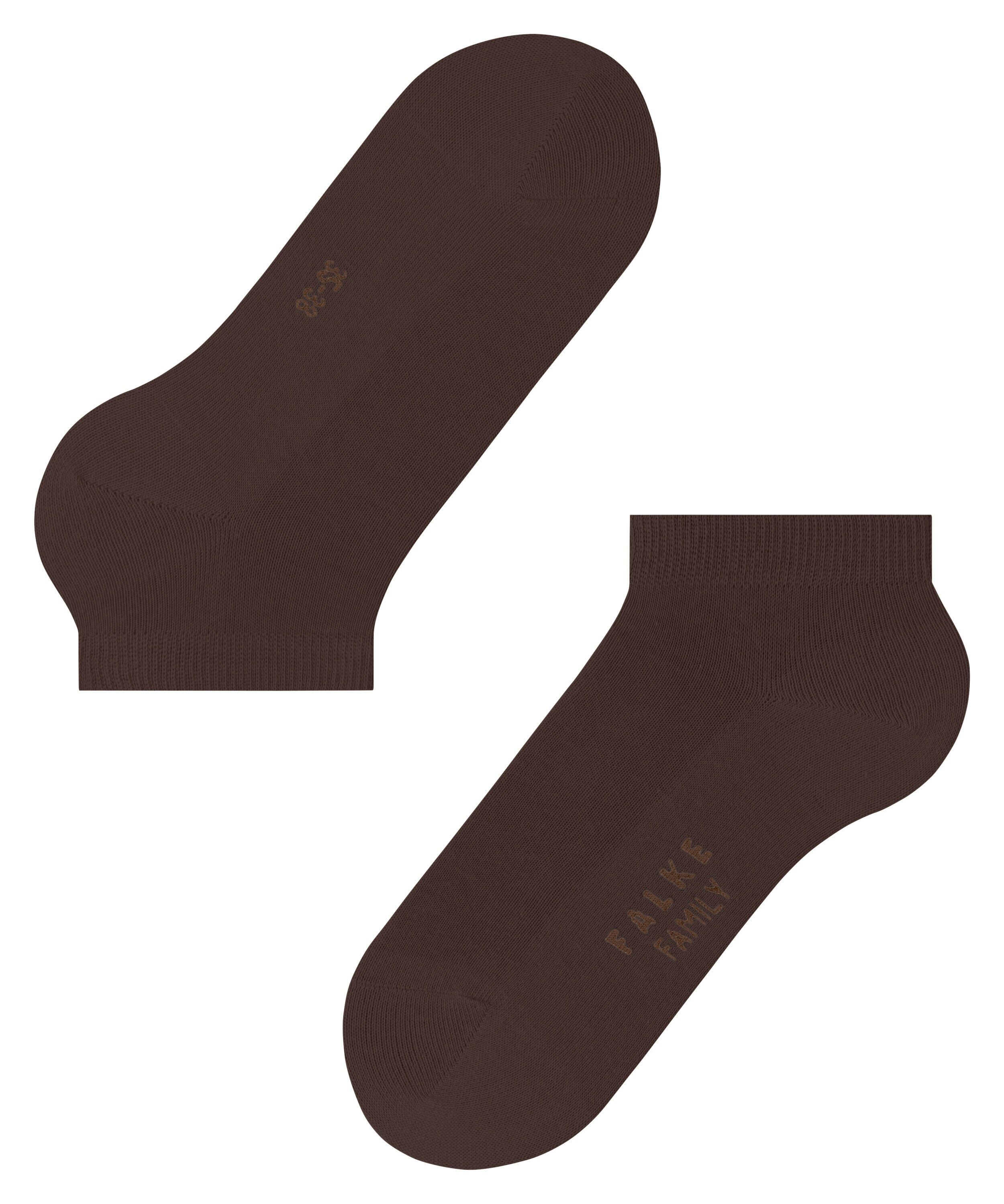 FALKE Family dames sneakersokken, bruin (dark brown)