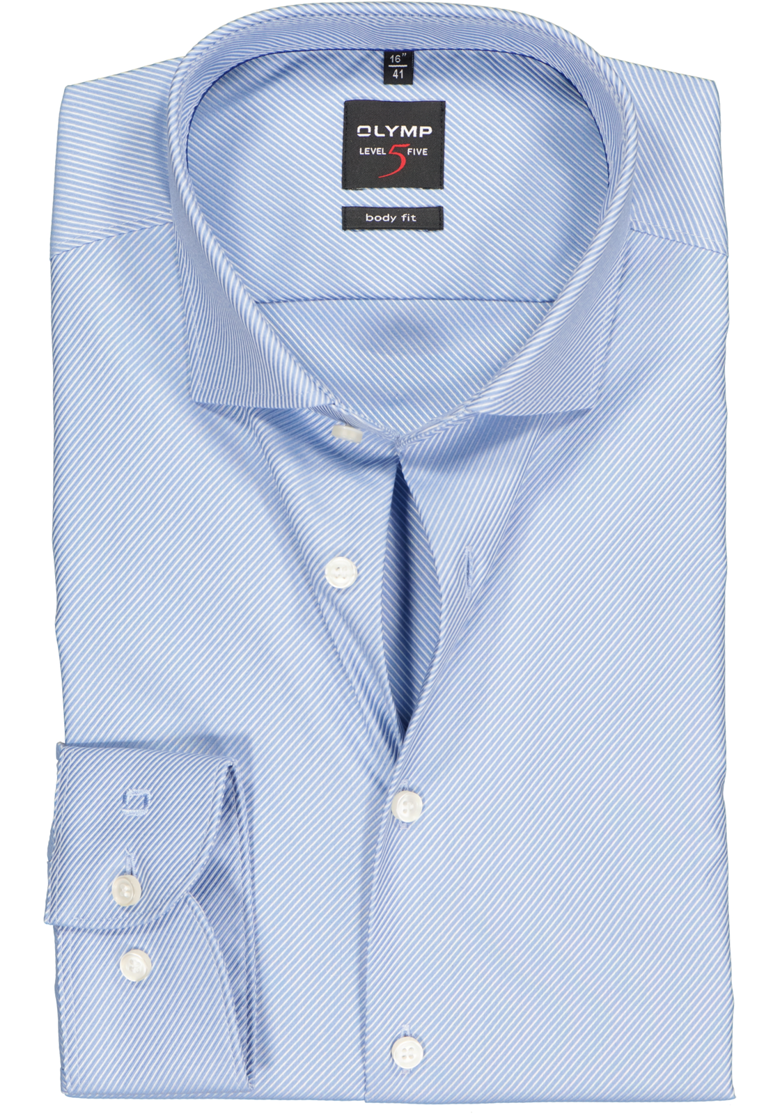 1-4057242704599_olymp-overhemd_HR OLYMP Level 5 body fit overhemd, lichtblauw diamant twill