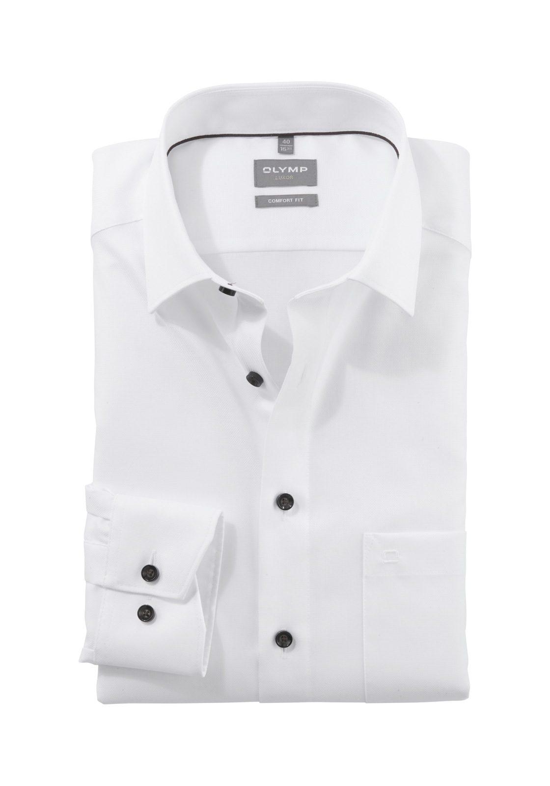 OLYMP comfort fit overhemd, structuur, wit OLYMP comfort fit overhemd, structuur, wit