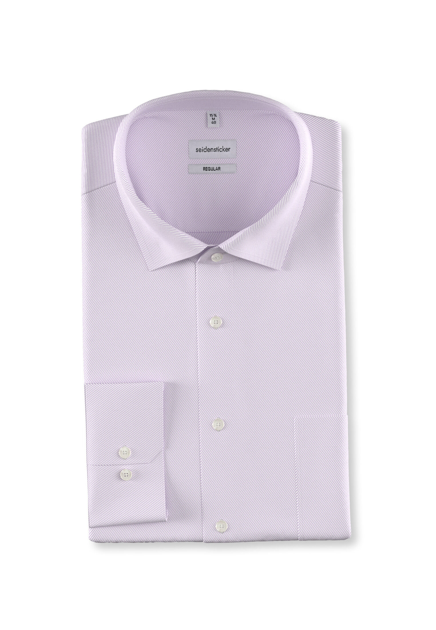 Seidensticker regular fit overhemd, popeline, paars