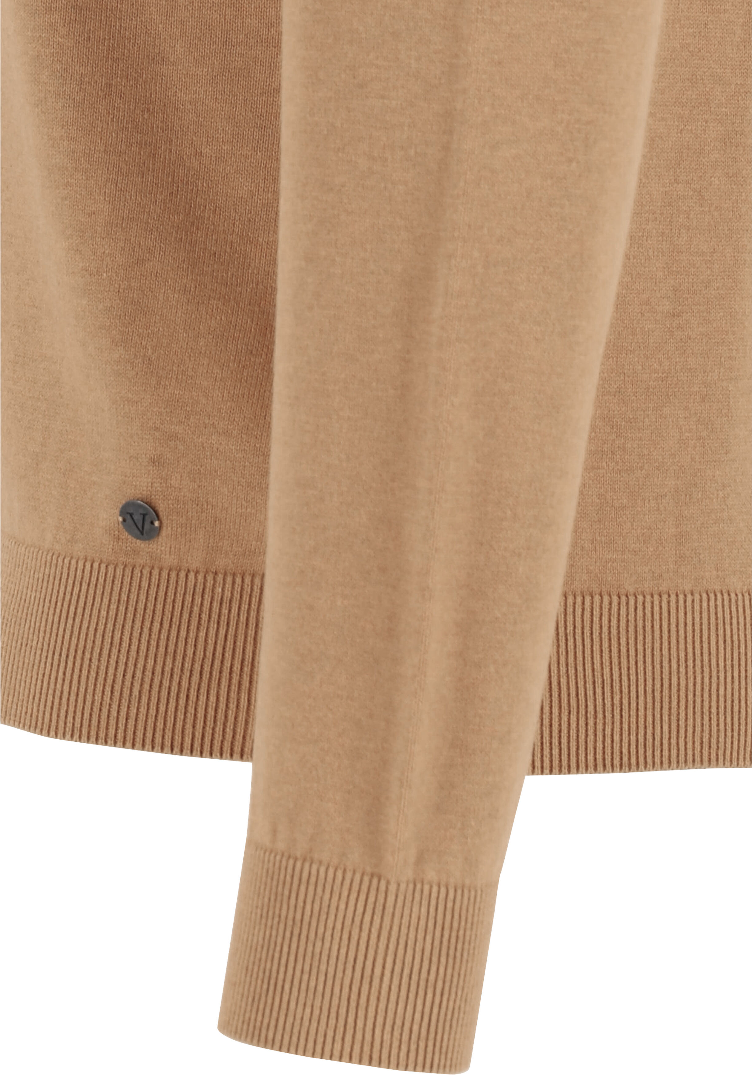 MARVELIS modern fit trui katoen, V-hals, beige