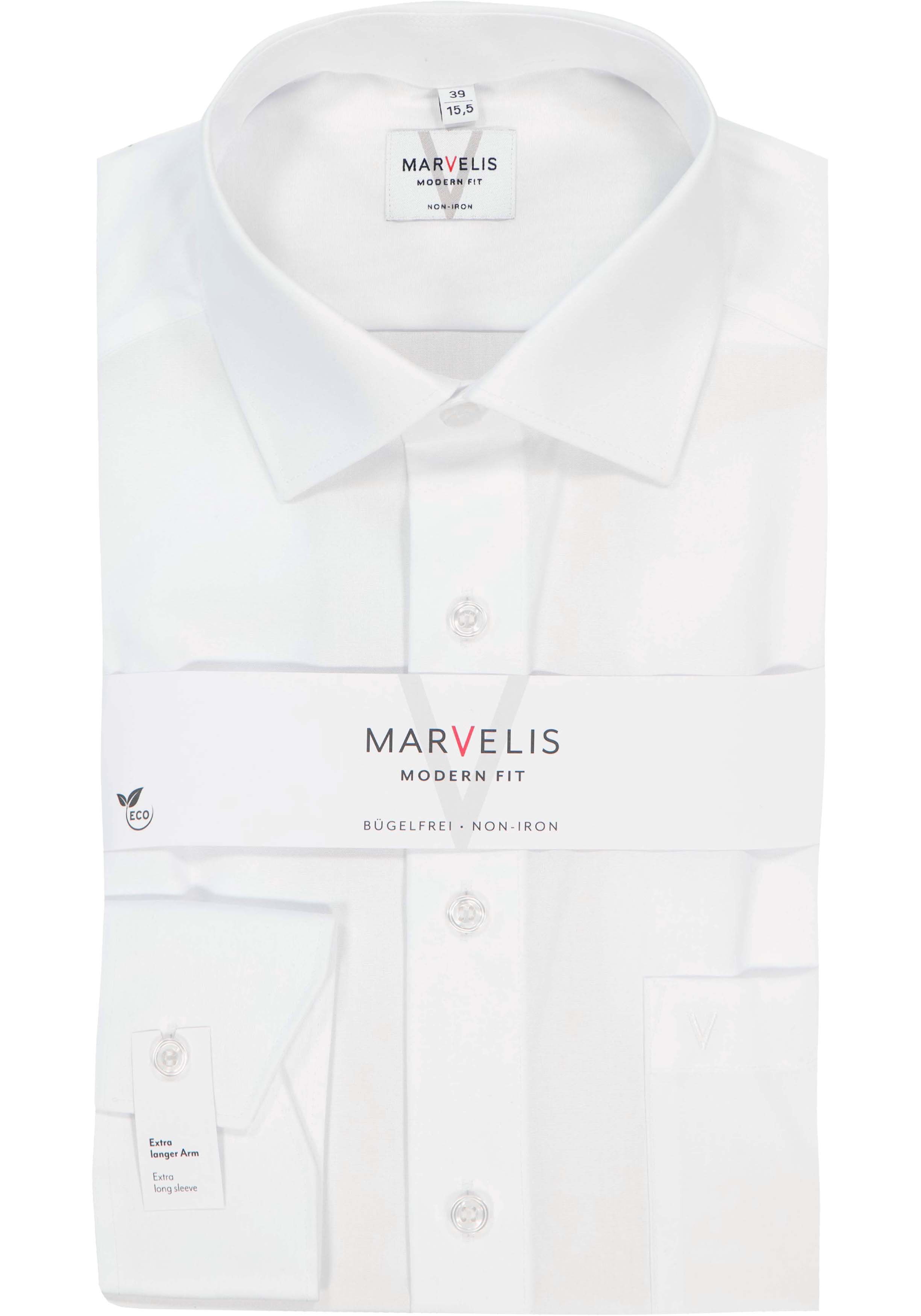 MARVELIS modern fit overhemd, mouwlengte 7, wit