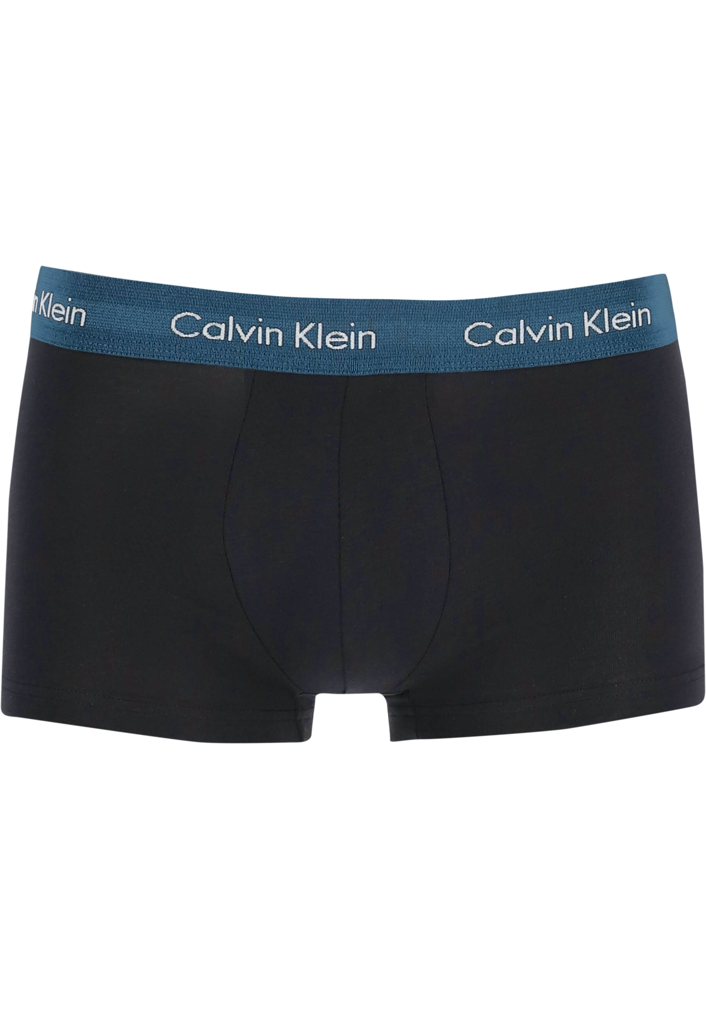 Calvin Klein low rise trunks (3-pack), lage heren boxers kort, zwart met gekleurde band