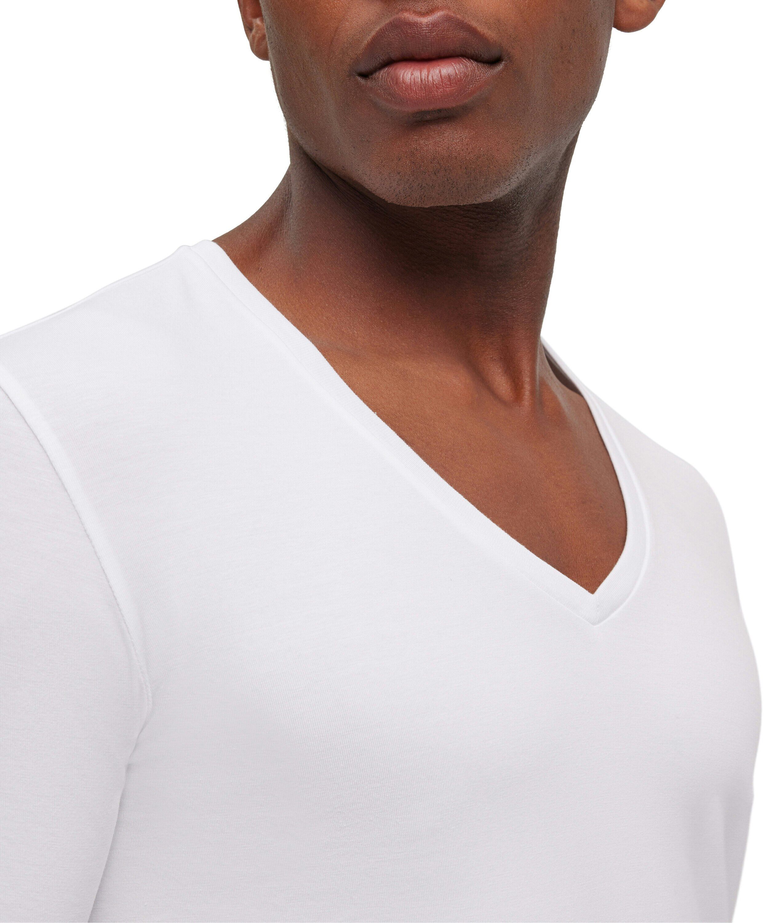 FALKE 2-pack heren T-shirt Daily Comfort, korte mouw, wit (white)