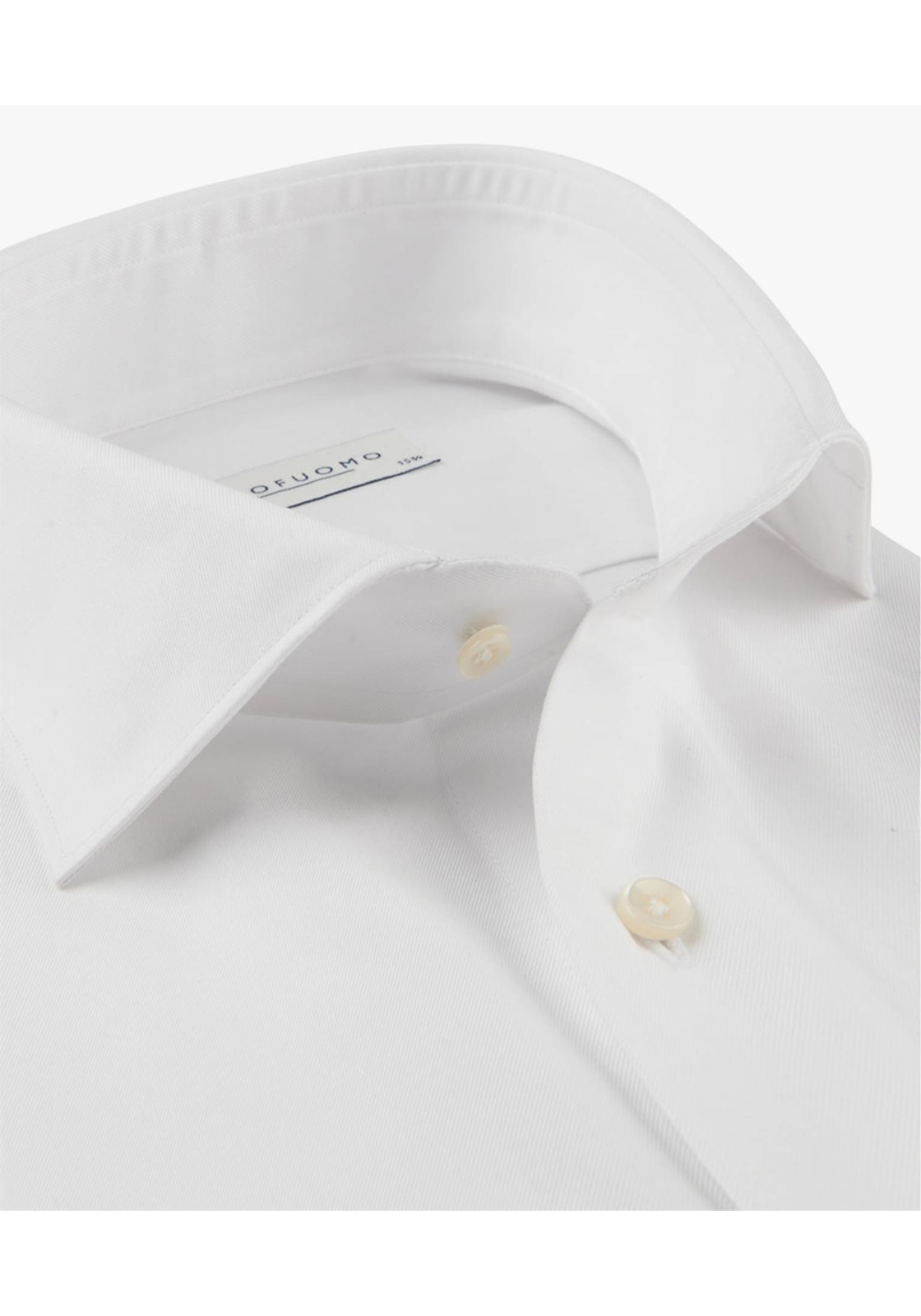 Profuomo slim fit heren overhemd, twill, wit Profuomo slim fit heren overhemd, twill, wit