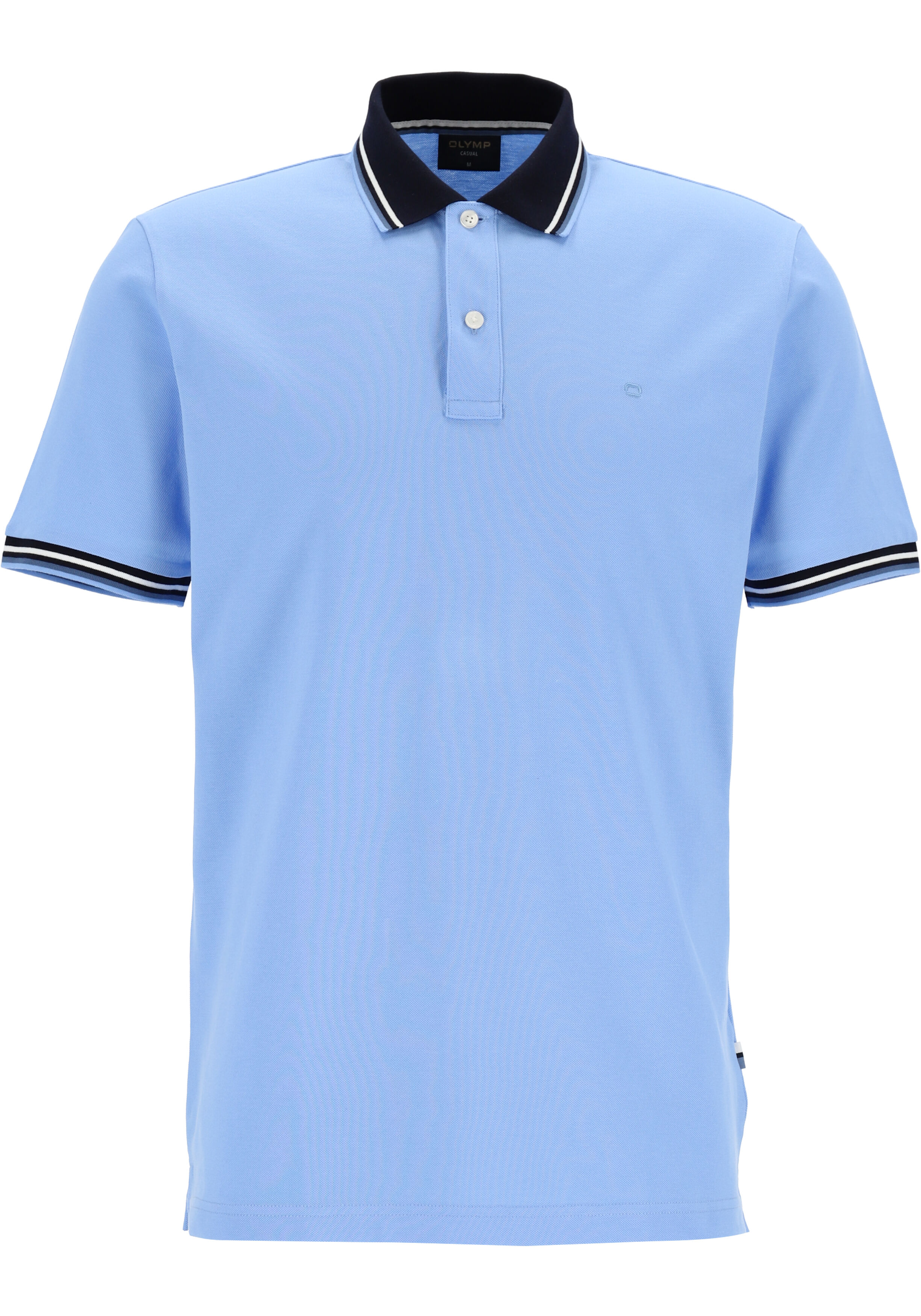 OLYMP Polo Casual, modern fit polo, lichtblauw