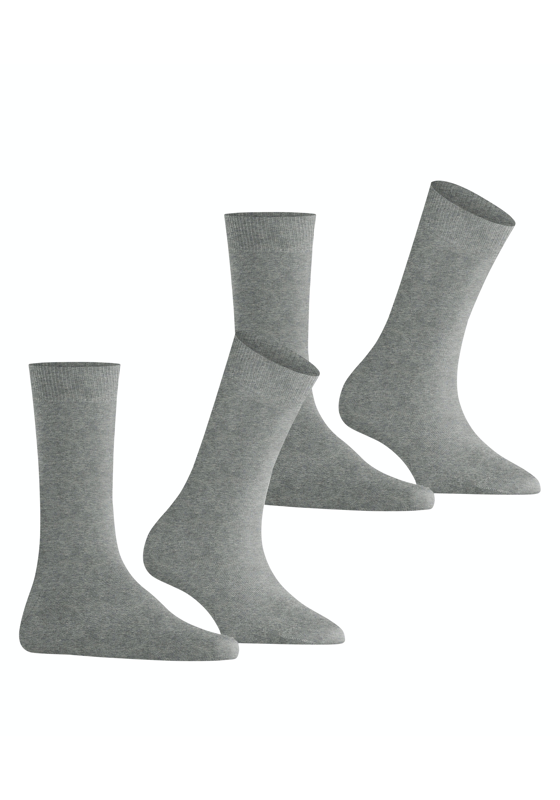 Burlington Everyday 2-Pack damessokken, grijs (light grey) Burlington Everyday 2-Pack damessokken, grijs (light grey)