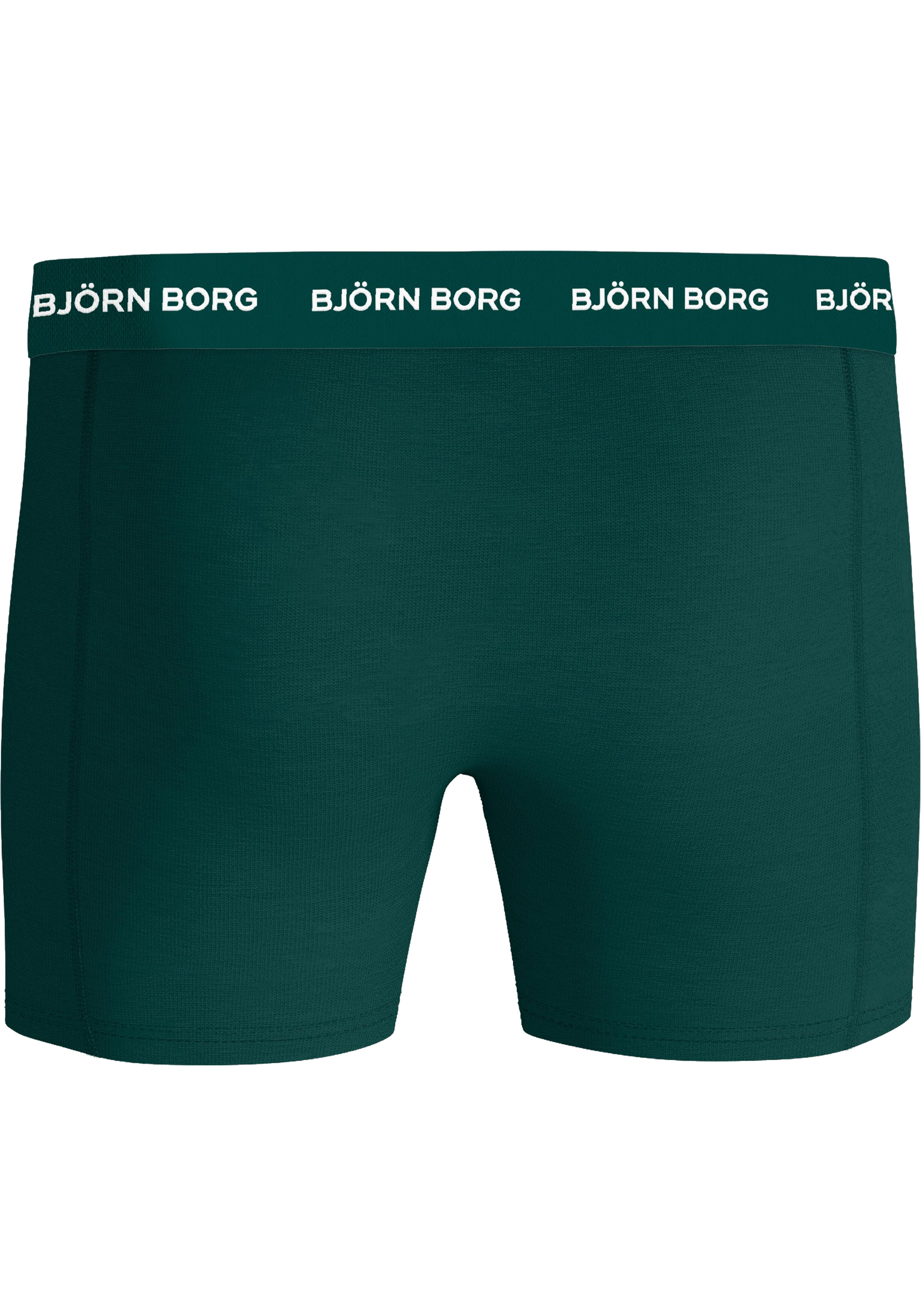 Bjorn Borg Cotton Stretch boxers, heren boxers normale lengte (3-pack), groen, print, groen