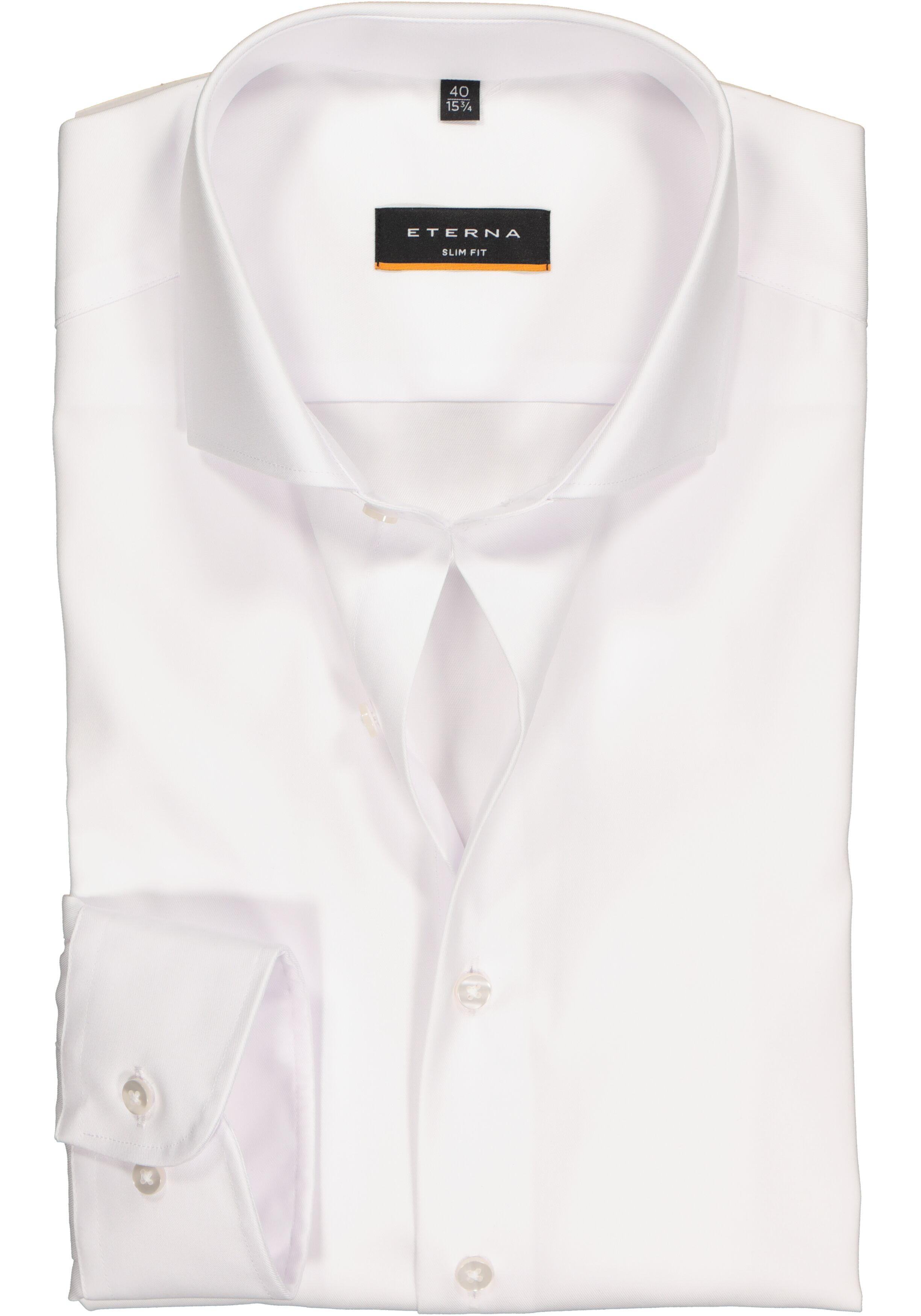ETERNA slim fit overhemd, mouwlengte 7, niet doorschijnend twill heren overhemd, wit