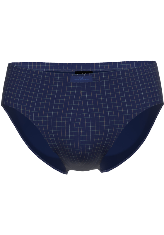 Gotzburg heren sport slip (1-pack), donkerblauw geruit Gotzburg heren sport slip (1-pack), donkerblauw geruit
