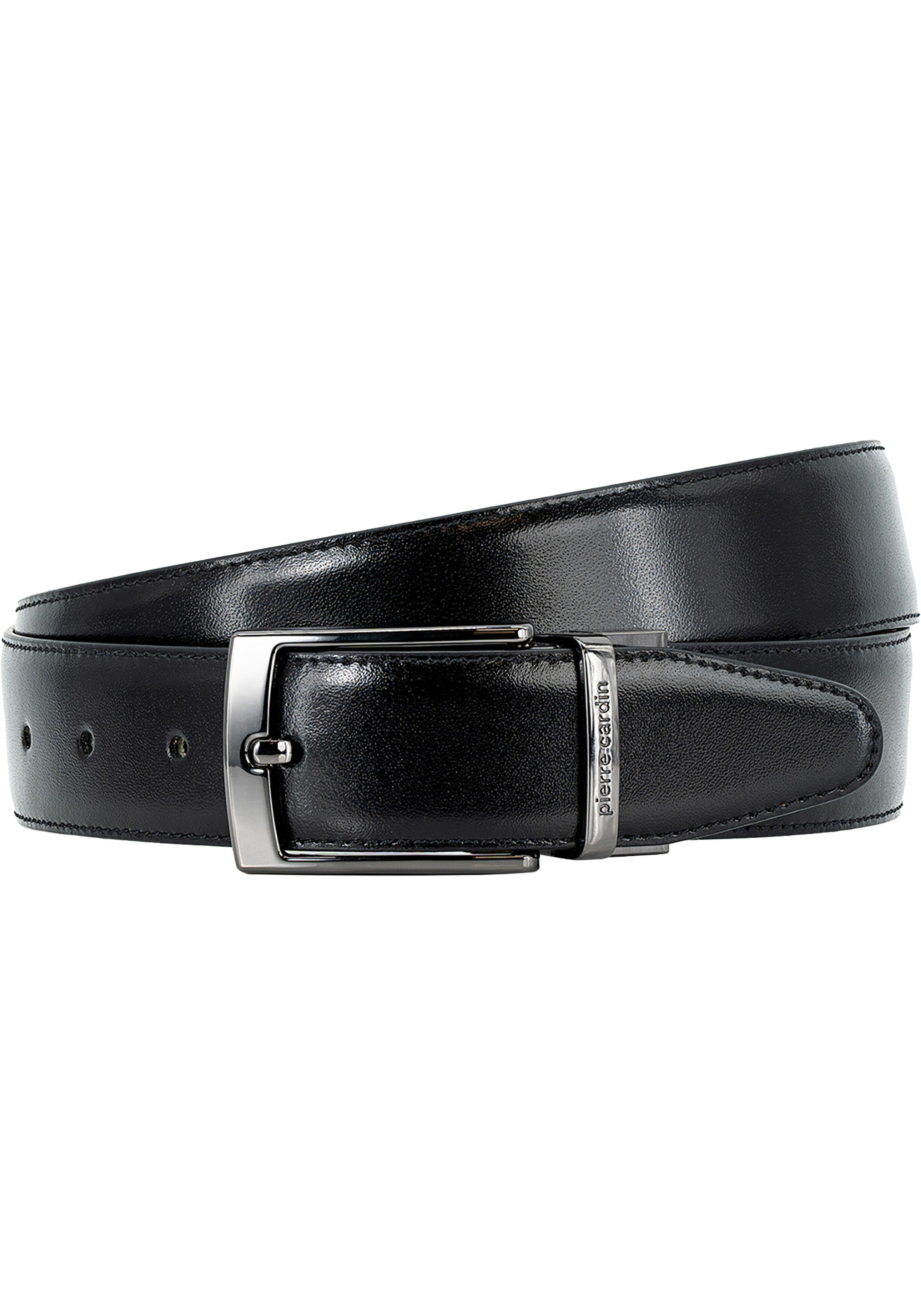 PIERRE CARDIN leren heren riem, zwart