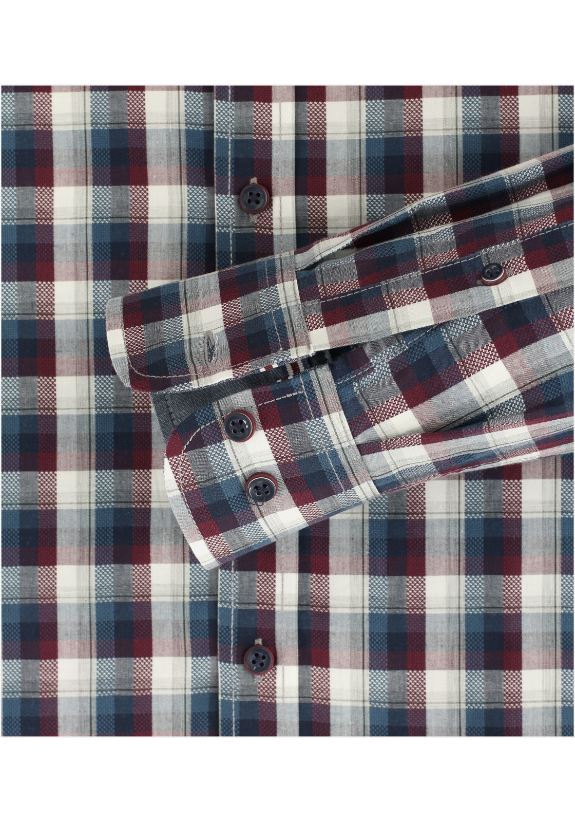 image_6_38b101c0cb3c82bc8f9d7bda11cd037ejpgautoformatbgF3F3F3blend-alpha100blend-colorF3F3F3blend-modedarkenfitclampp CASA MODA Sport casual fit overhemd, dobby, rood geruit