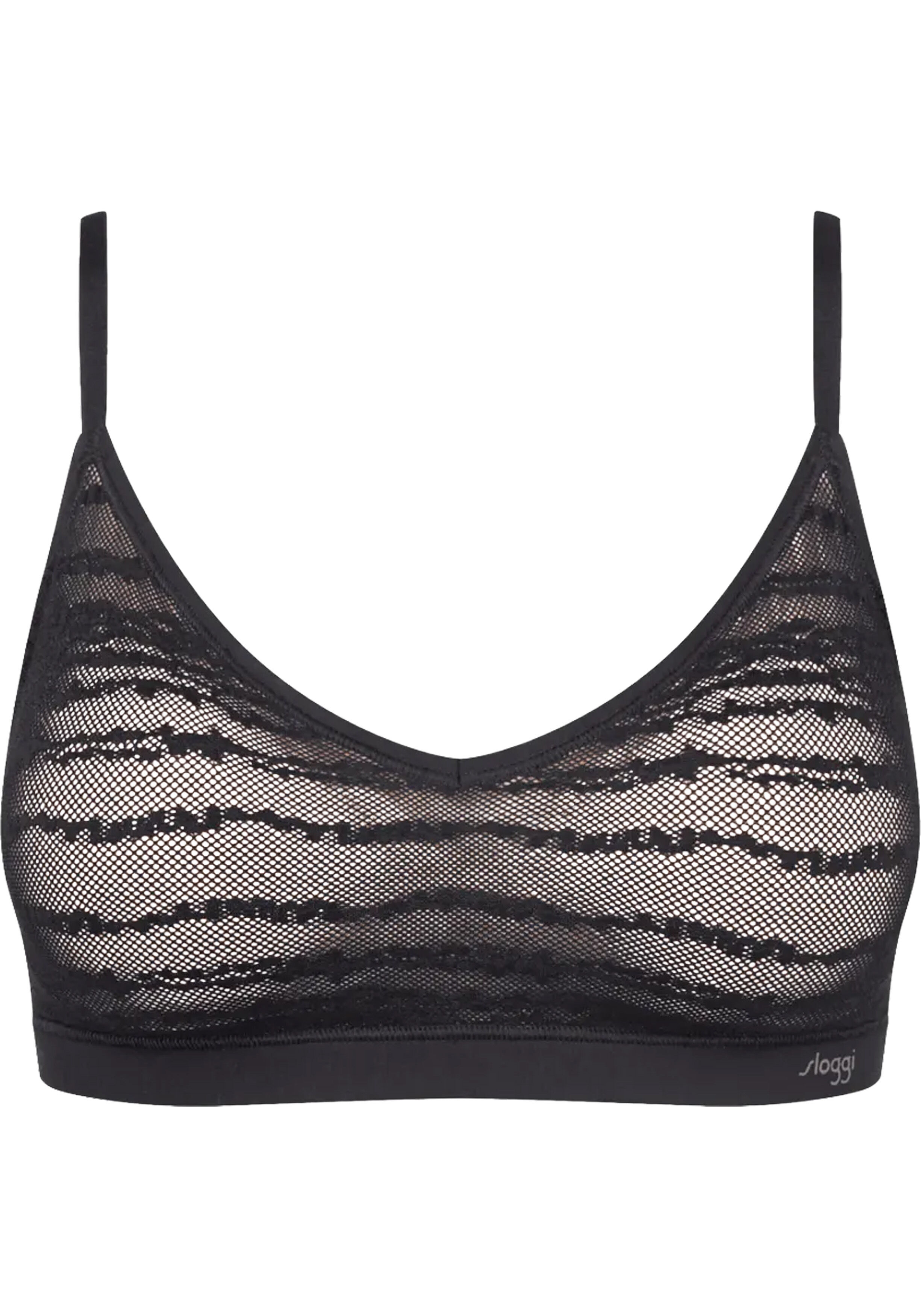 Sloggi Women FREE Evolve PU Lace, bralette, zwart