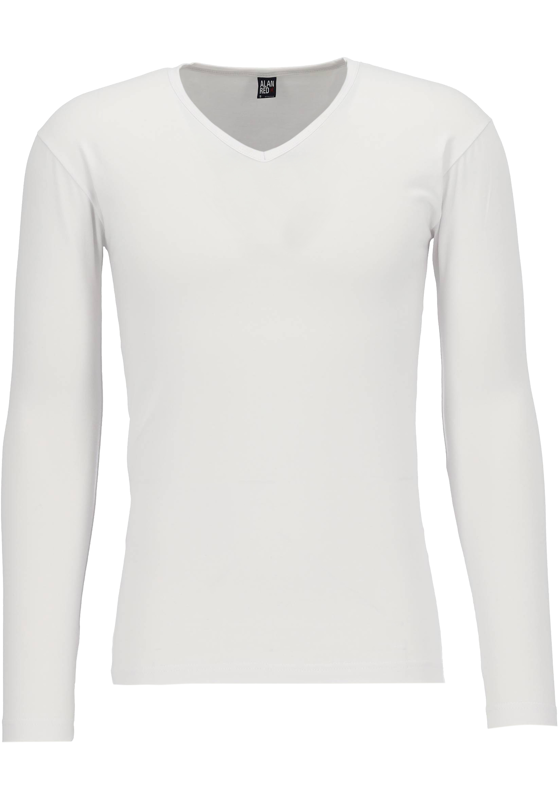 ALAN RED T-shirt Oslo (1-pack), V-hals lange mouw stretch, wit ALAN RED T-shirt Oslo (1-pack), V-hals lange mouw stretch, wit