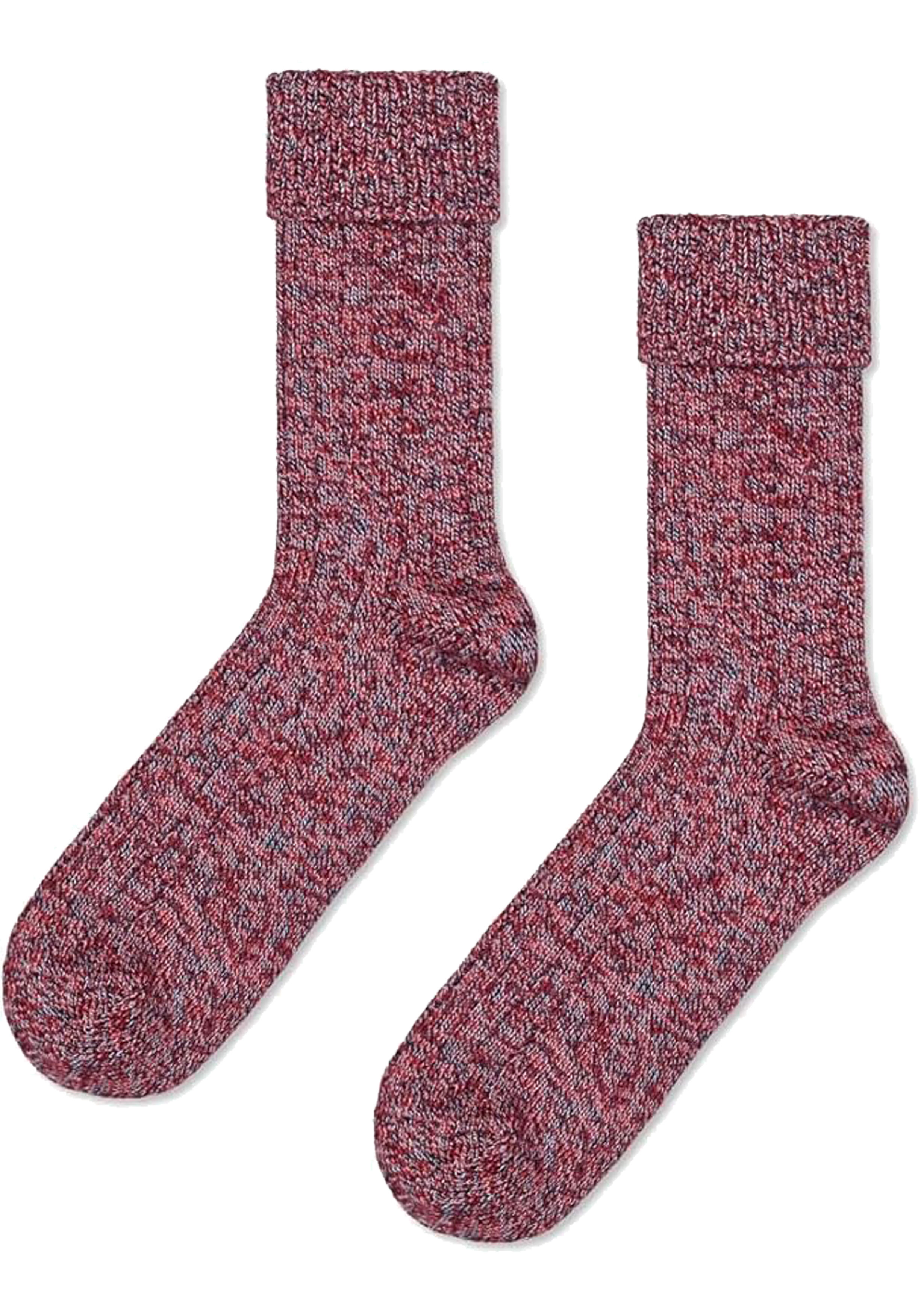 Happy Socks Folded Cuff Sock, unisex sokken, rood