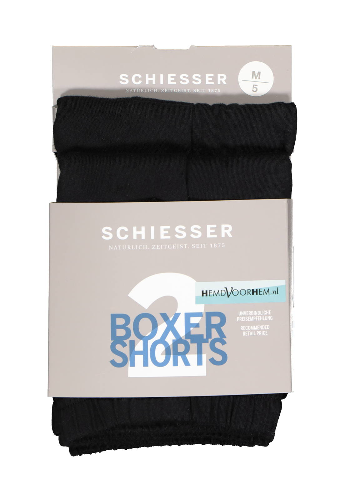 4-4007065803962_schiesser_boxer_2p_HR SCHIESSER Cotton Essentials boxershorts wijd (2-pack), tricot, zwart