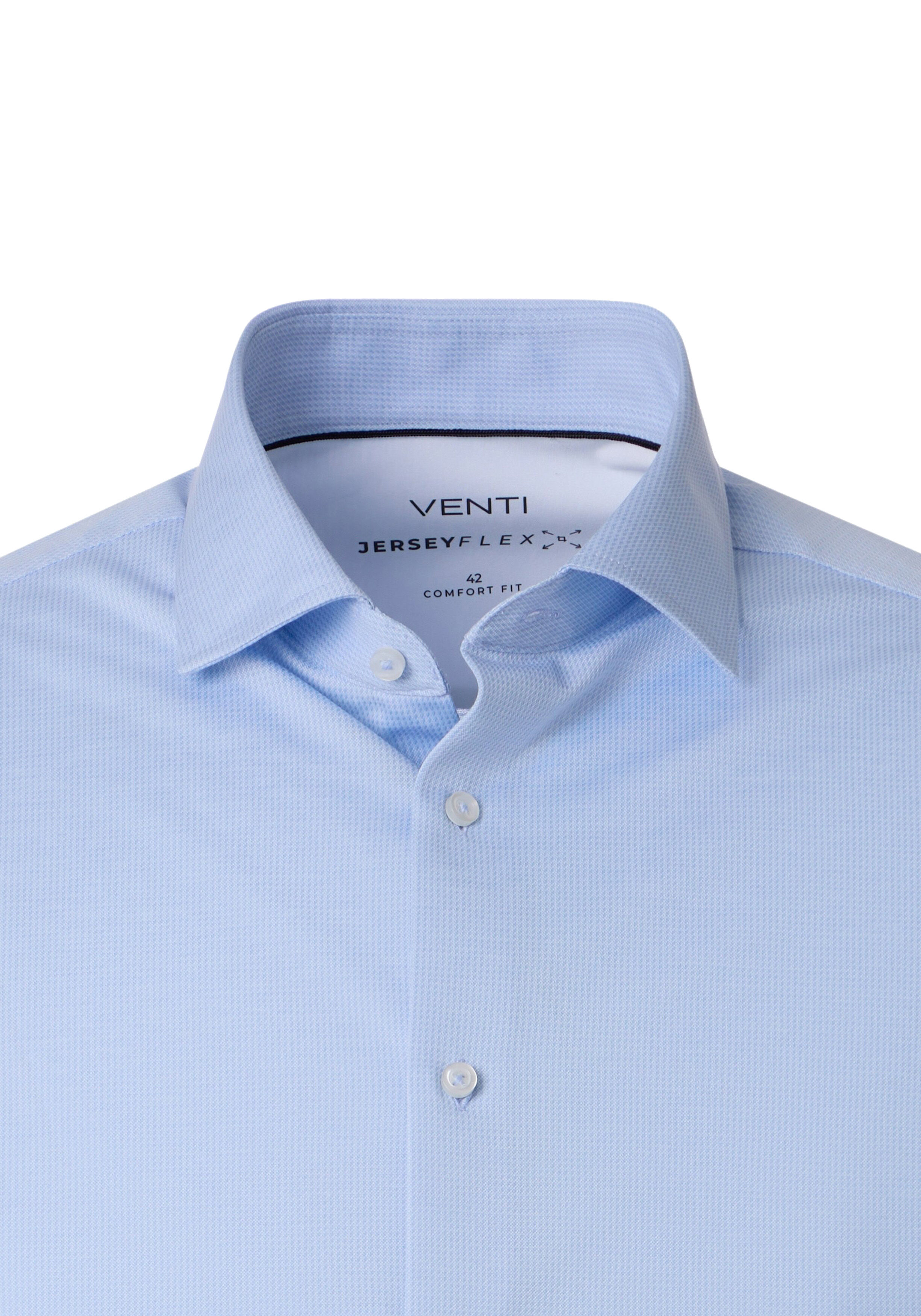 VENTI CASA MODA comfort fit overhemd, jersey, lichtblauw