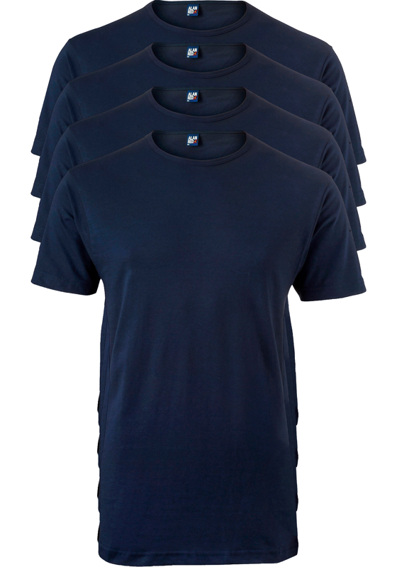 ALAN RED T-shirts Ottawa (4-pack), O-hals stretch, blauw ALAN RED T-shirts Ottawa (4-pack), O-hals stretch, blauw