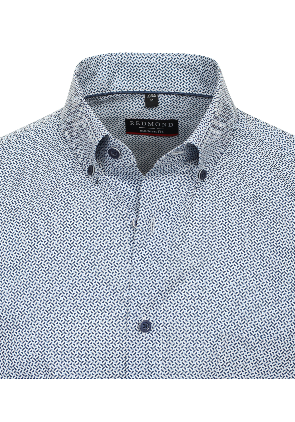 Redmond modern fit overhemd, popeline, blauw dessin - 242700110-10 Redmond modern fit overhemd, popeline, blauw dessin - 242700110-10