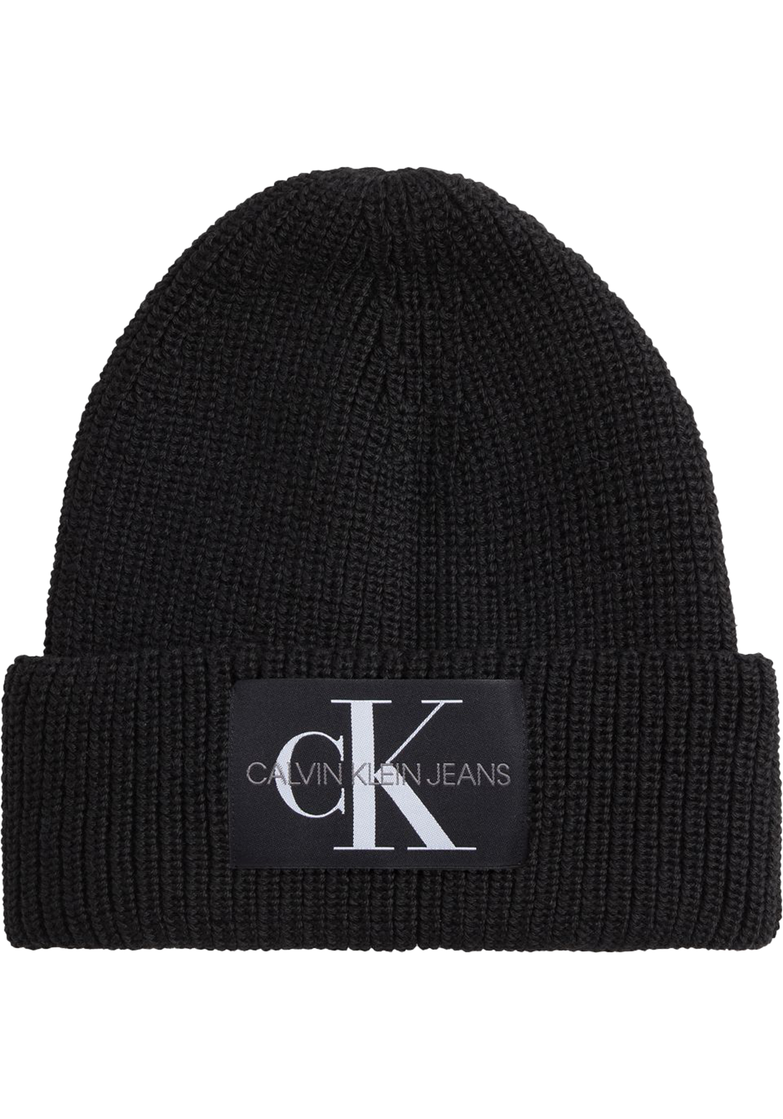 1-8719853285589_CK_muts_K50K506242BDS_HR Calvin Klein muts, monologo patch beanie, zwart