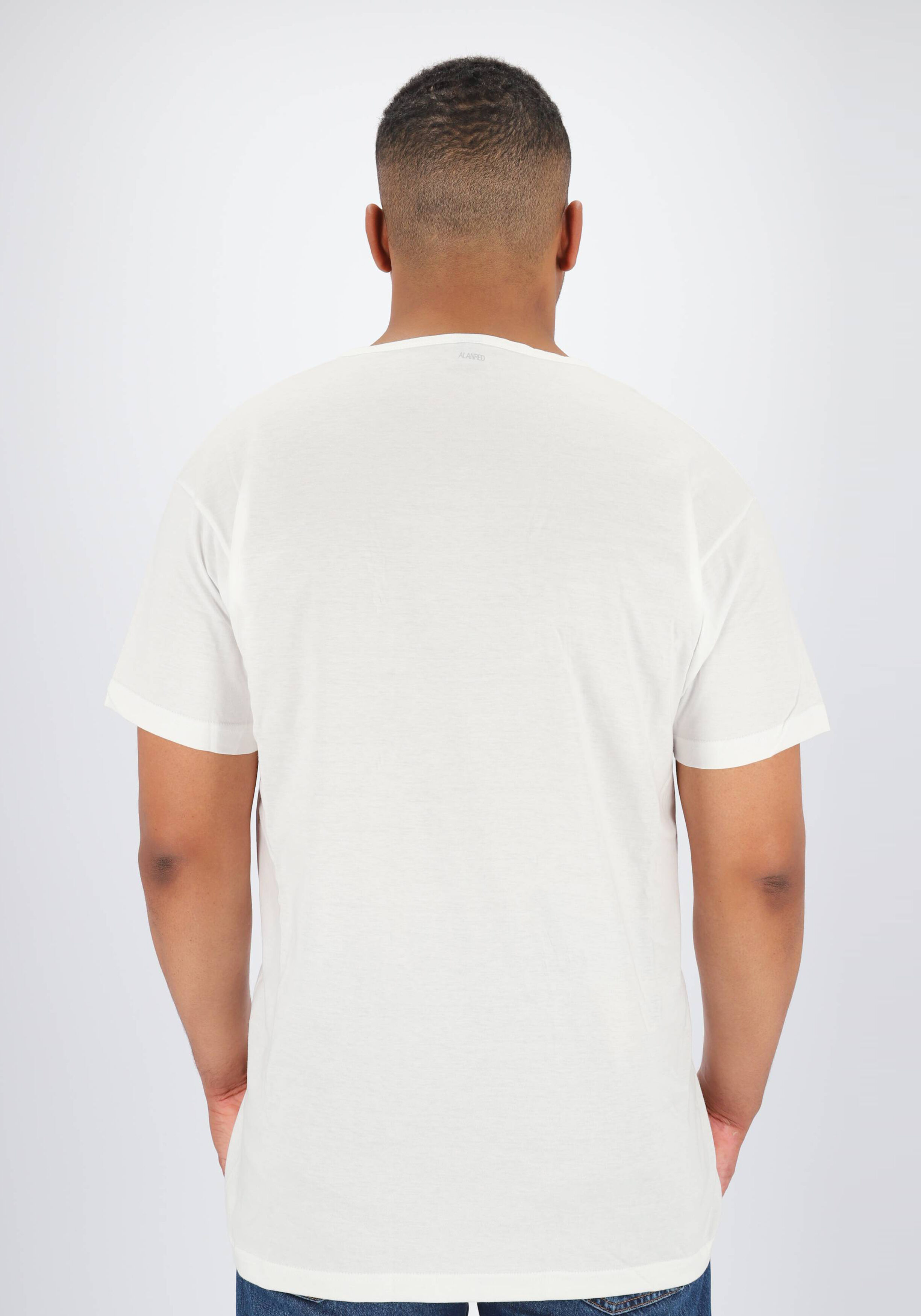 ALAN RED T-shirts Vermont (2-pack), V-hals, wit