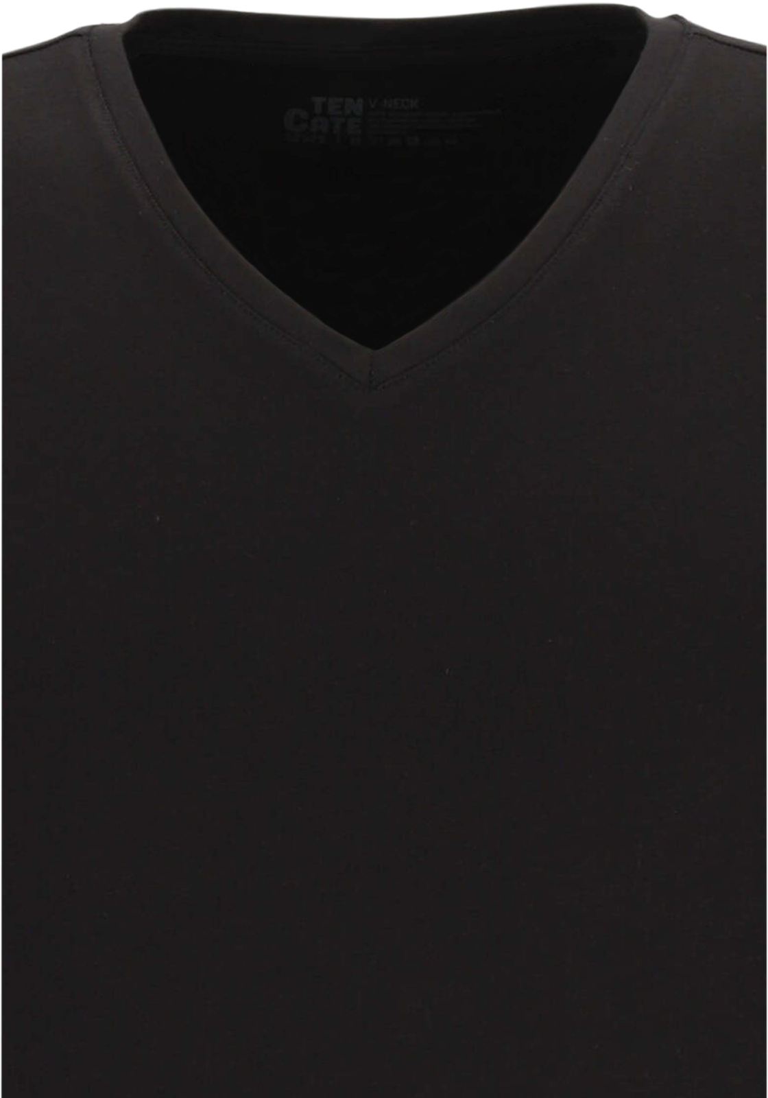 05-8711665828961_ten_cate_tshirt_2p_HR TEN CATE Basics men T-shirt (2-pack), heren T-shirts V-hals, zwart