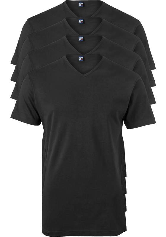 ALAN RED T-shirts Vermont (4-pack), V-hals, zwart ALAN RED T-shirts Vermont (4-pack), V-hals, zwart