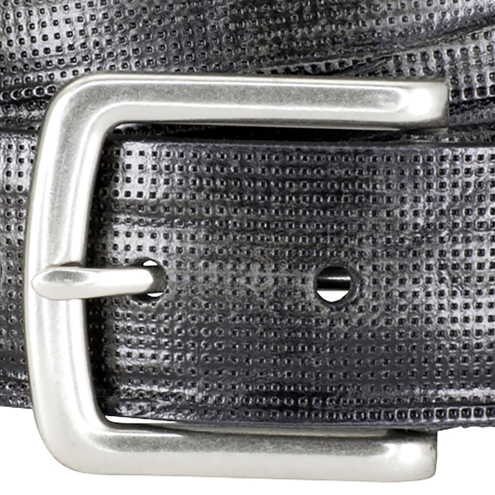 LINDENMANN leren heren riem, grijs