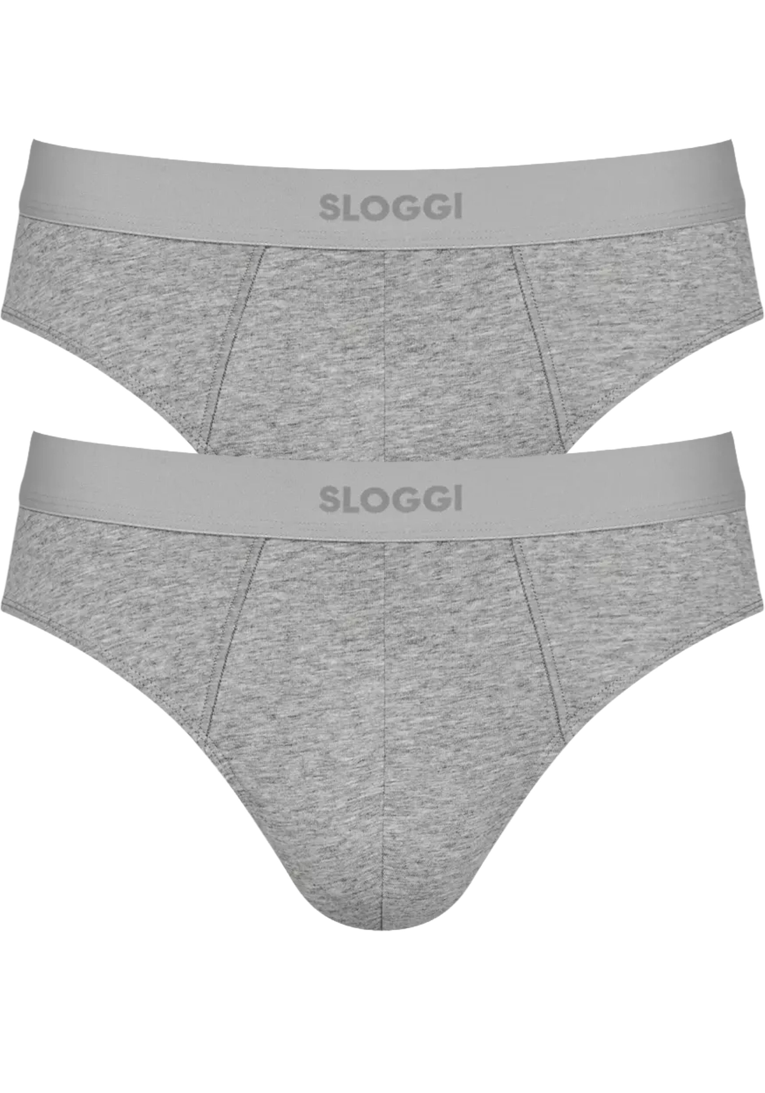 Sloggi Men EVER Ease Brief, heren slip (2-pack), donkergrijs melange