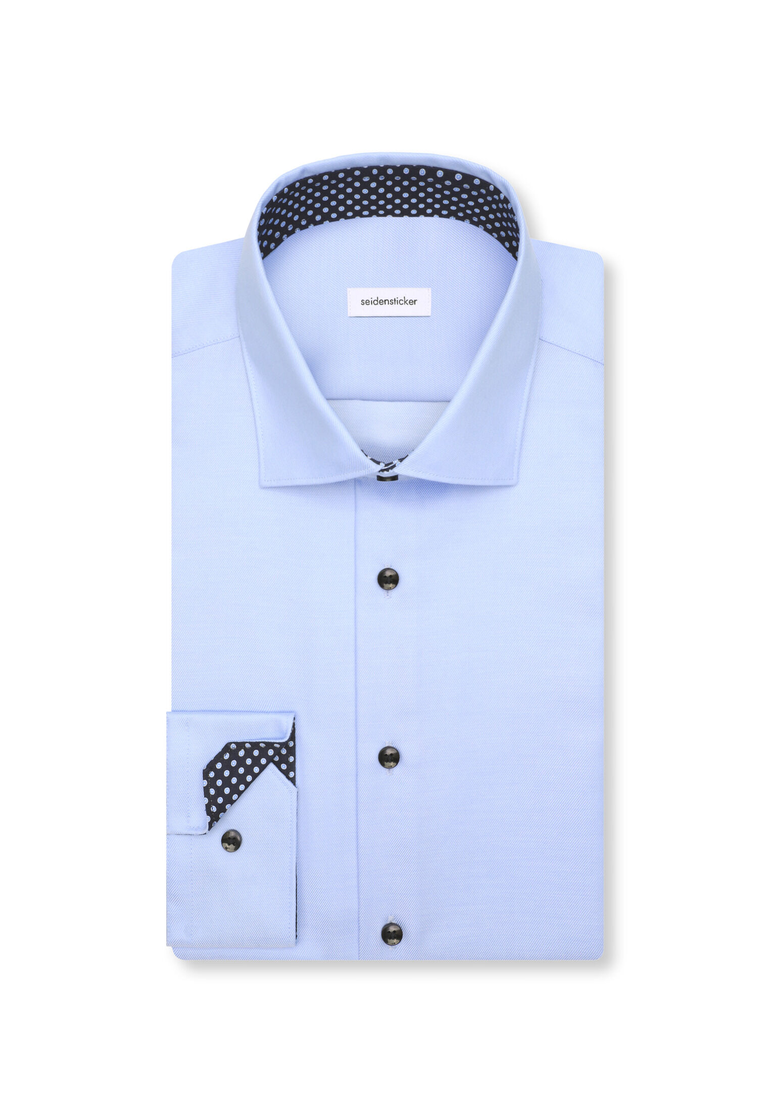 Seidensticker x-slim fit overhemd, popeline, blauw