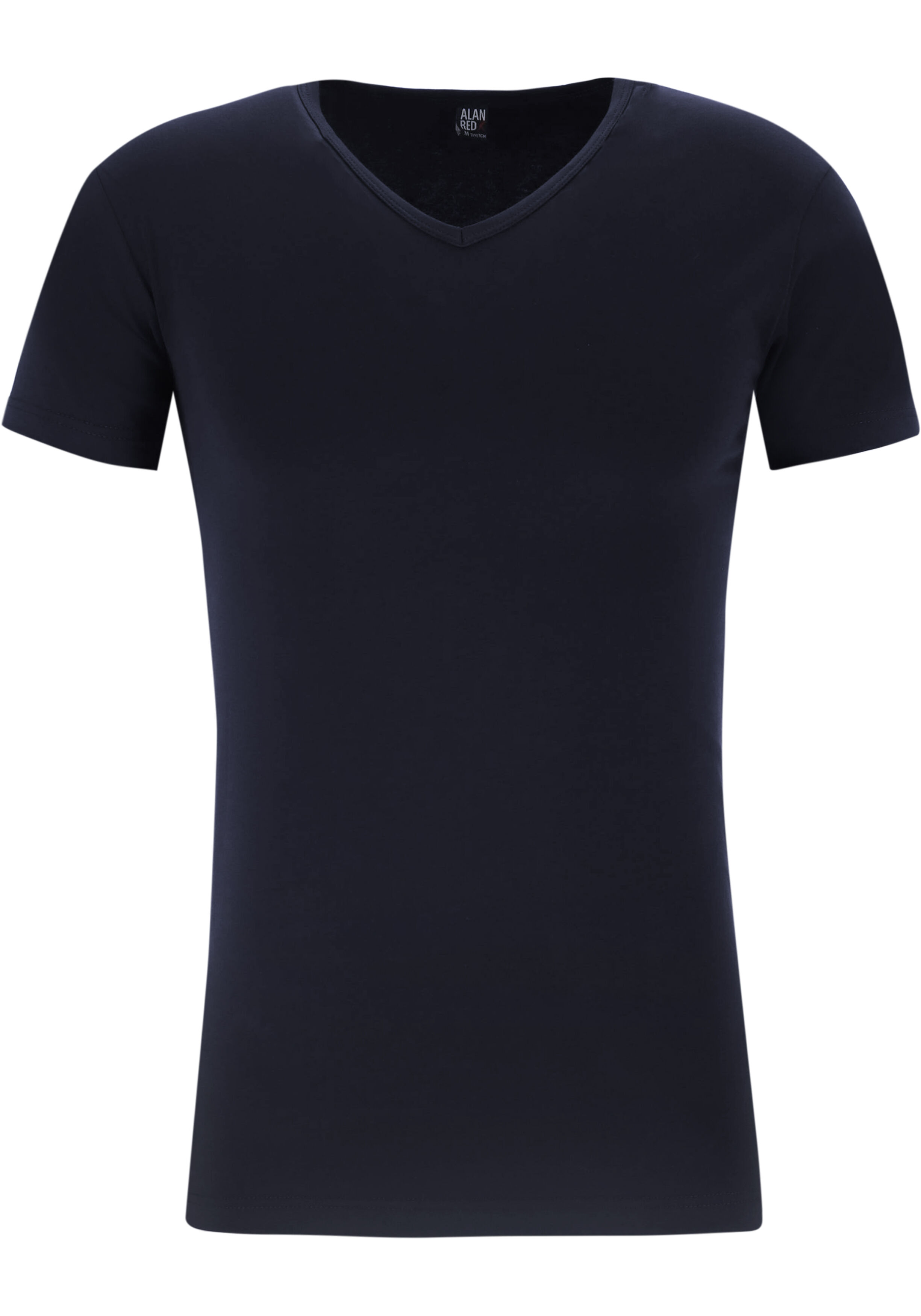 ALAN RED T-shirts Oklahoma (2-pack), V-hals stretch, donker blauw 