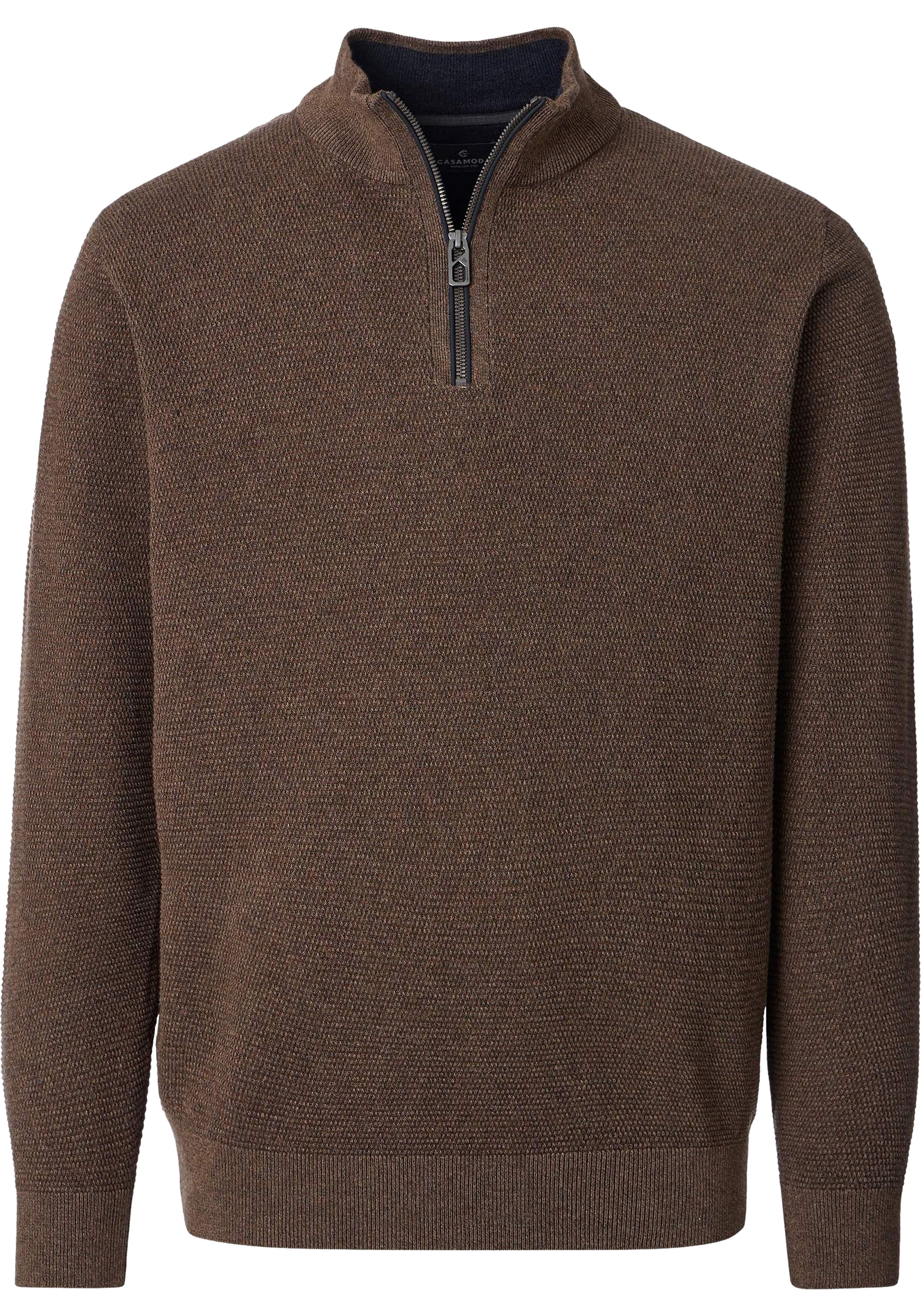 CASA MODA comfort fit schipperstrui, bruin