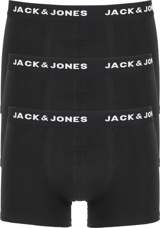 Jack & Jones heren boxers  Jacanthony trunks (3-pack), zwart Jack & Jones heren boxers  Jacanthony trunks (3-pack), zwart