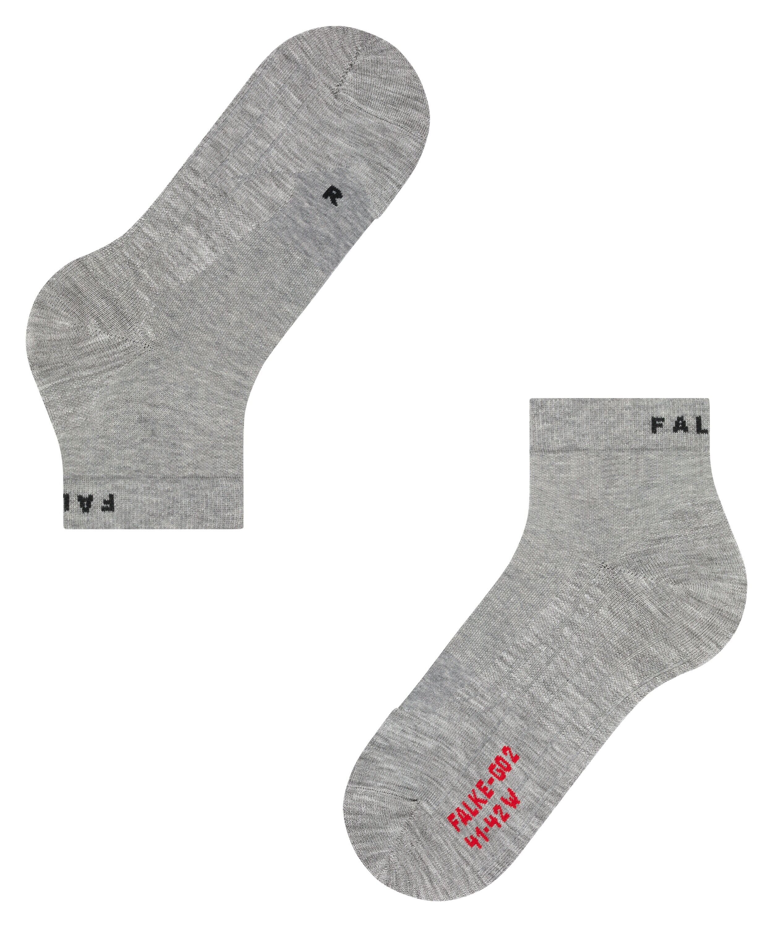 FALKE GO2 Short heren golf sokken kort, grijs (light grey)