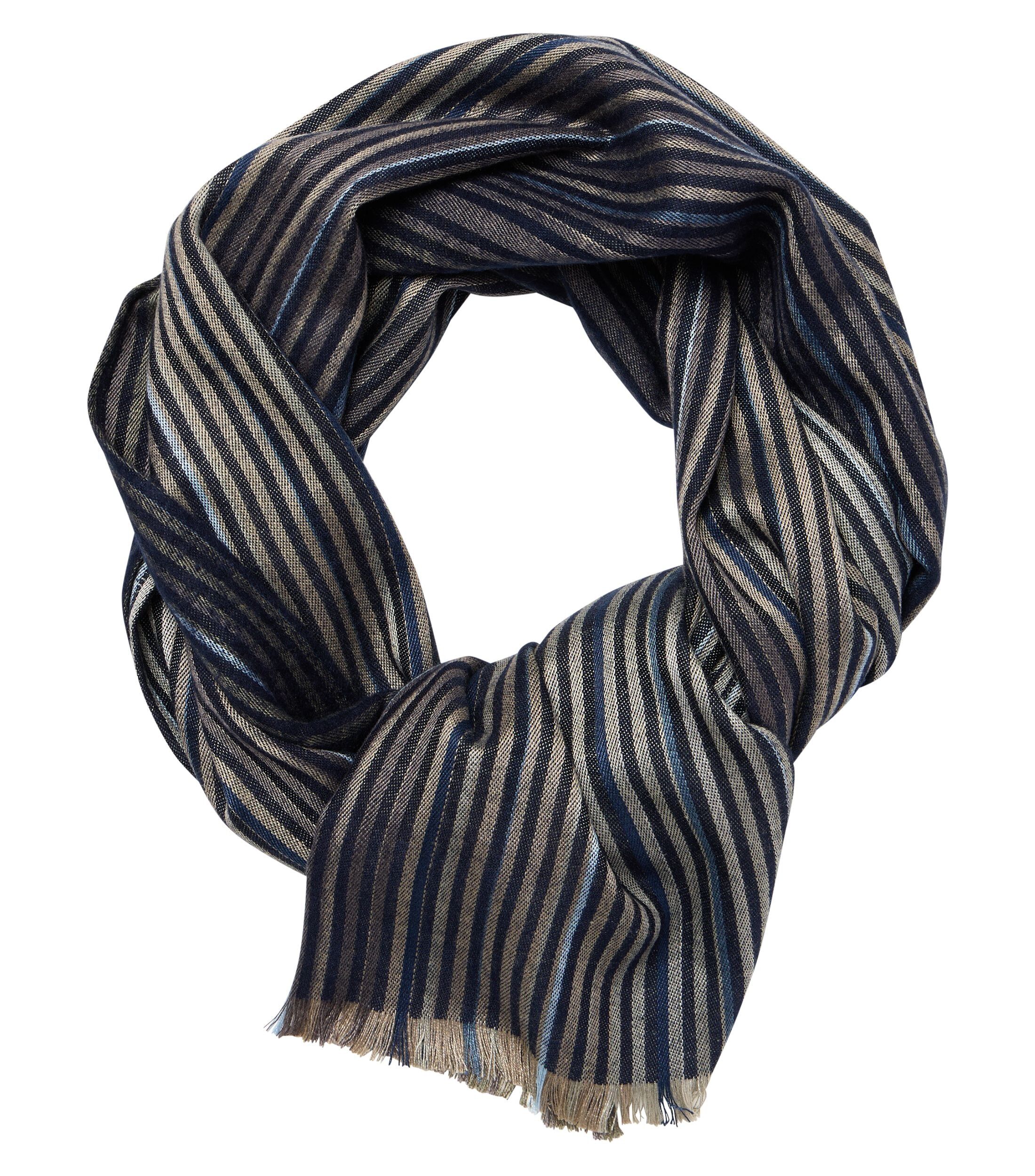 CASA MODA sjaal, donkerblauw, beige, lichtblauw dessin